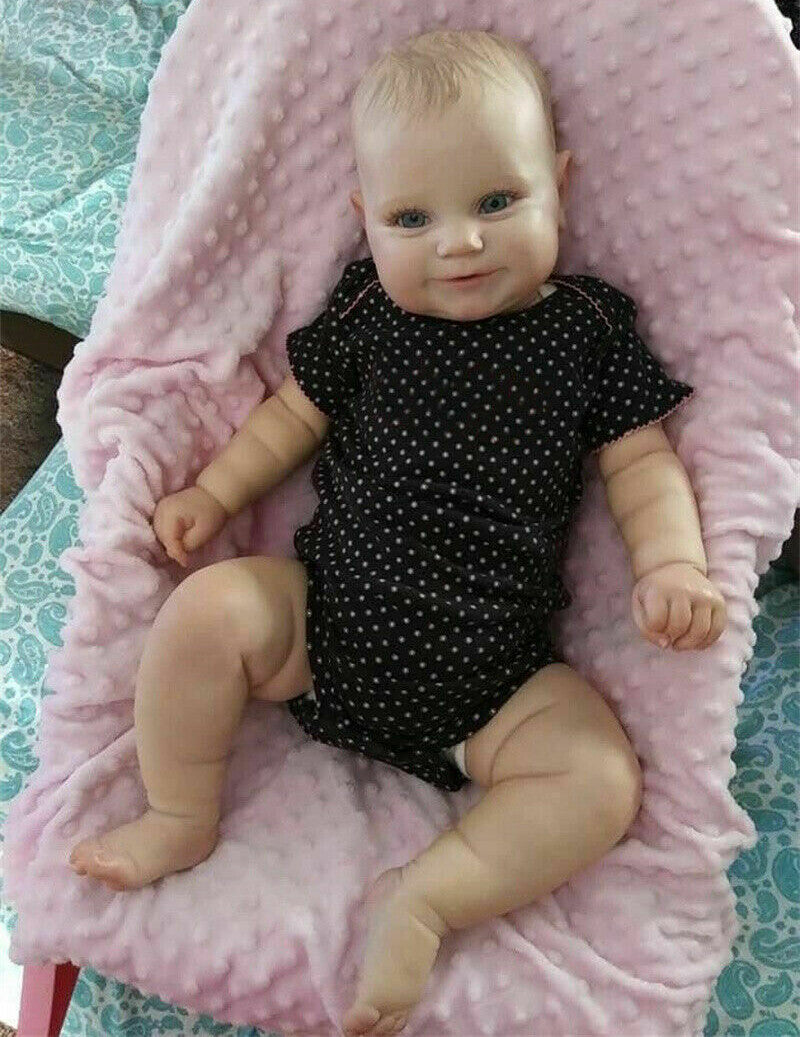 Reborn Baby Dolls Handmade Realistic Newborn Girl Doll Vinyl Silicone Xmas Gift