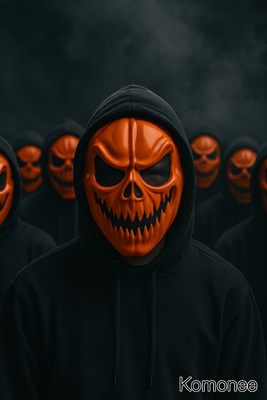 Halloween Mask Pumpkin Head Costume Adult Outfit Scary Spooky Horror