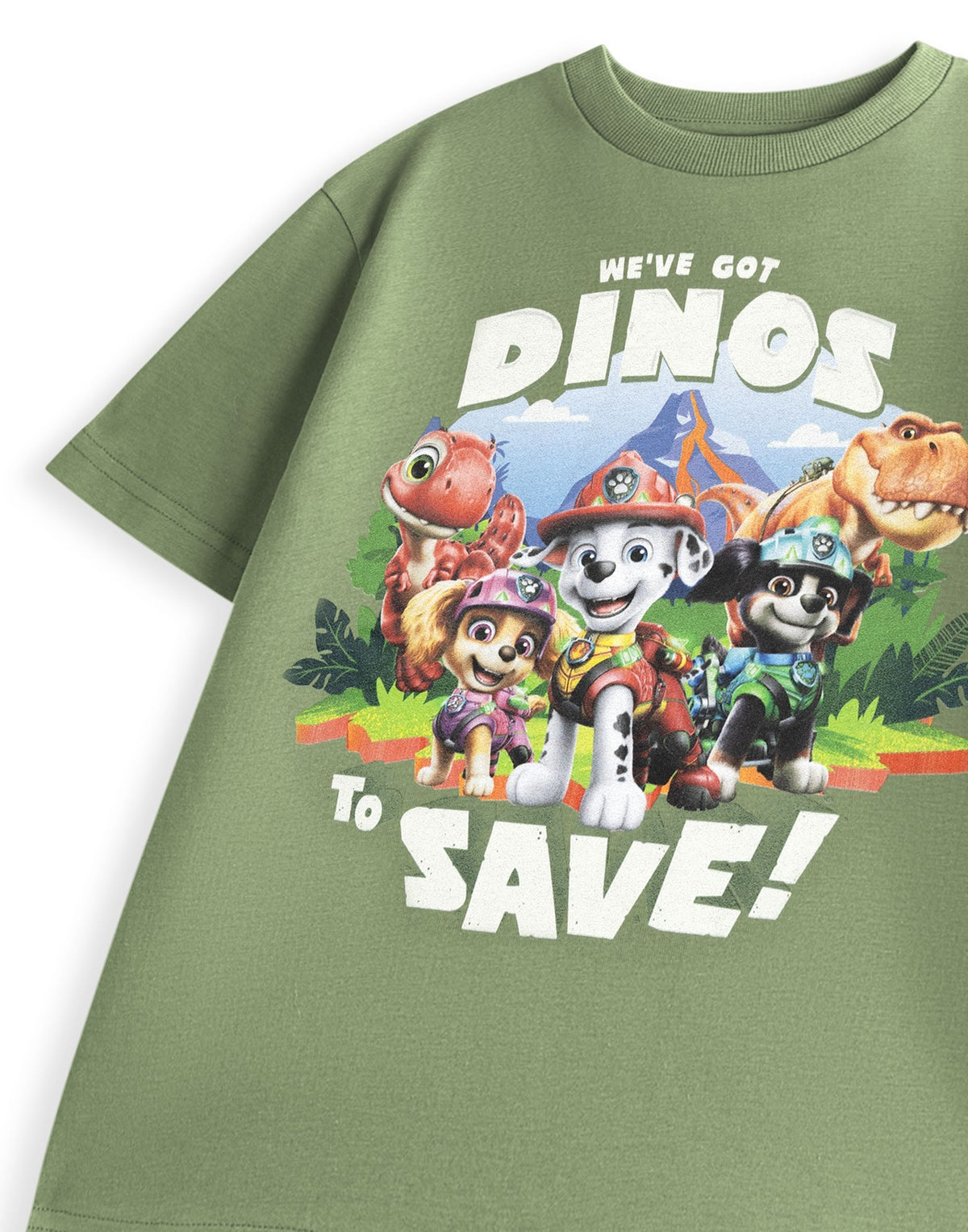Paw Patrol Short Sleeved T-Shirt | Unisex Kids Khaki | Official Merch