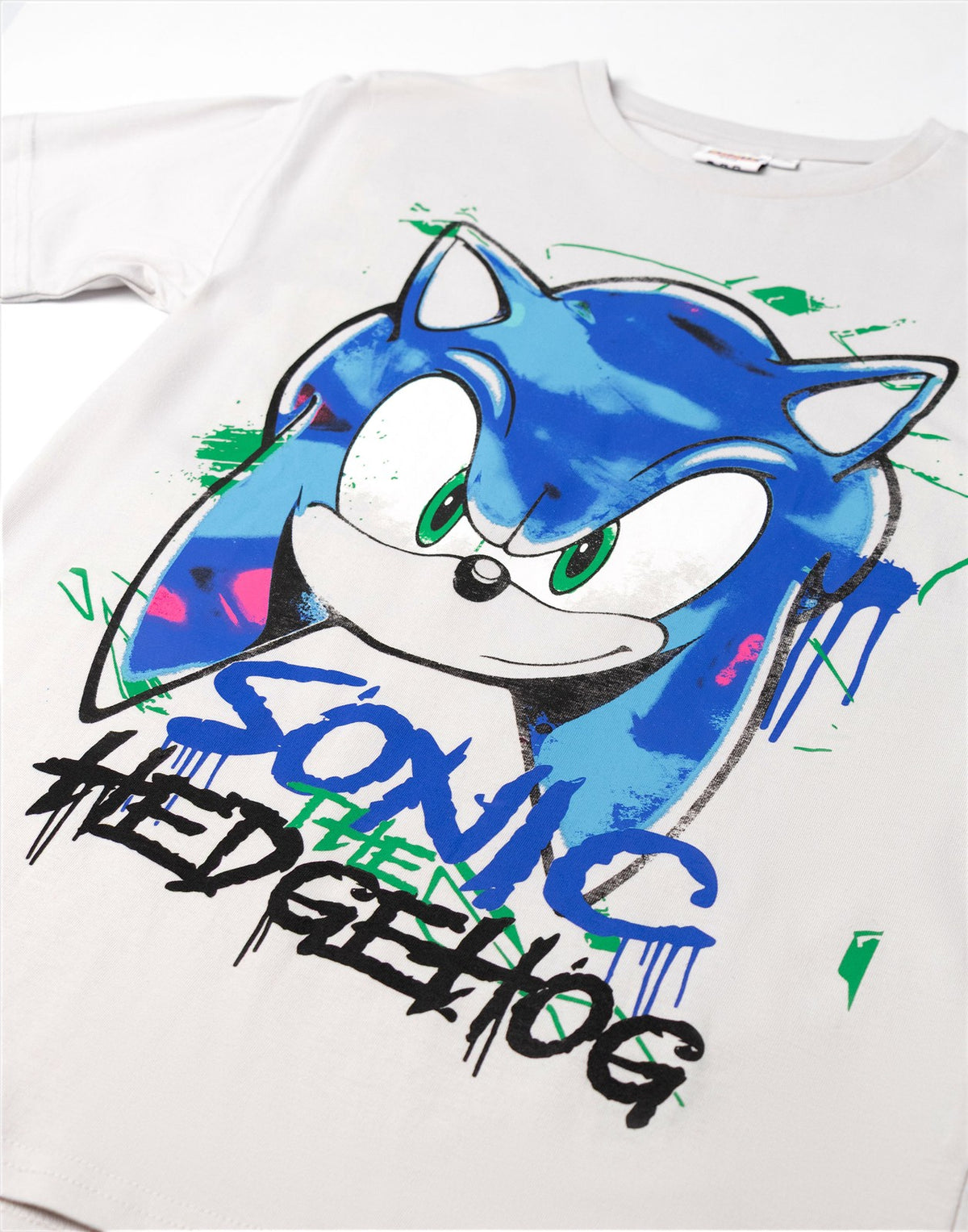 Sonic the Hedgehog Long Sleeved T-Shirt | Unisex Kids Grey / Black | Official Me