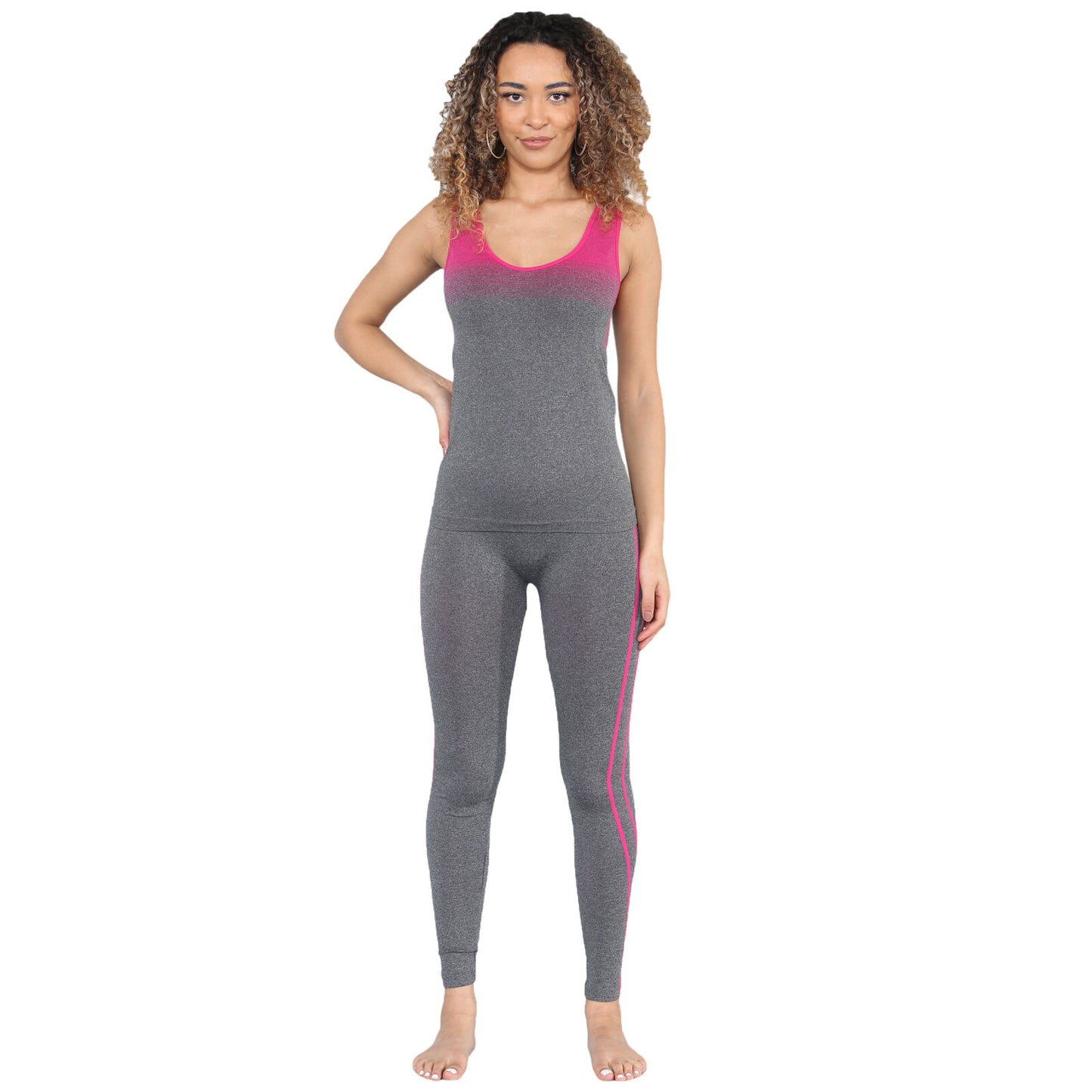 WOMENS GYM WEAR SUIT VEST LEGGINGS SET LADIES  ACTIVE WEAR YOGA SPORTS TRACKSUIT