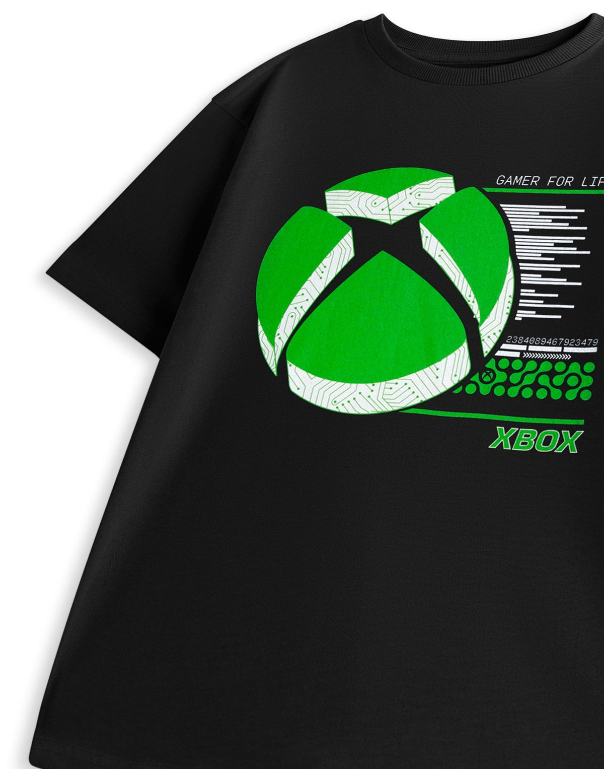 Xbox Short Sleeved T-Shirt | Boys Black | Official Merch