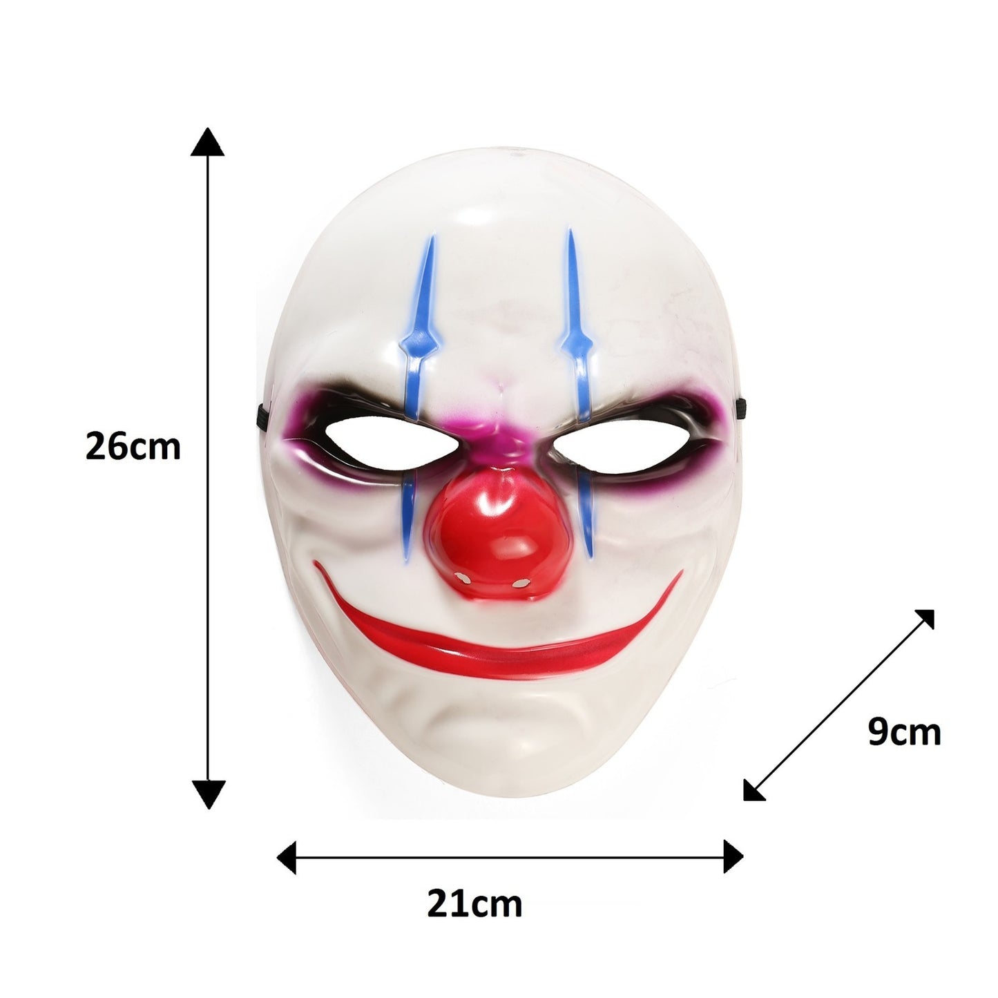 Halloween Mask Clown Costume Adult Outfit Scary Spooky Horror Party Face