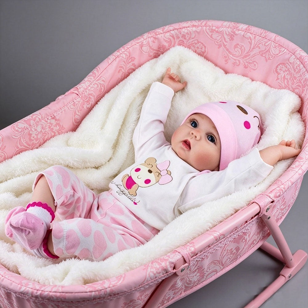 Handmade Reborn Baby Dolls Vinyl Silicone Lifelike Newborn Girl Doll Babies Gift