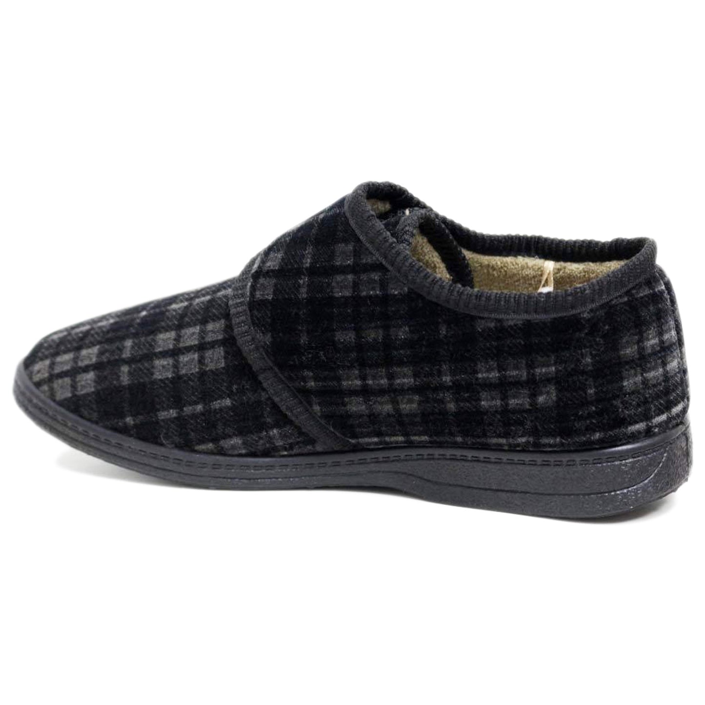 DR KELLER MENS SLIPPERS STRAP FLEECE UPPER WARM  CUSHIONED CASUAL SLIP ON SHOES