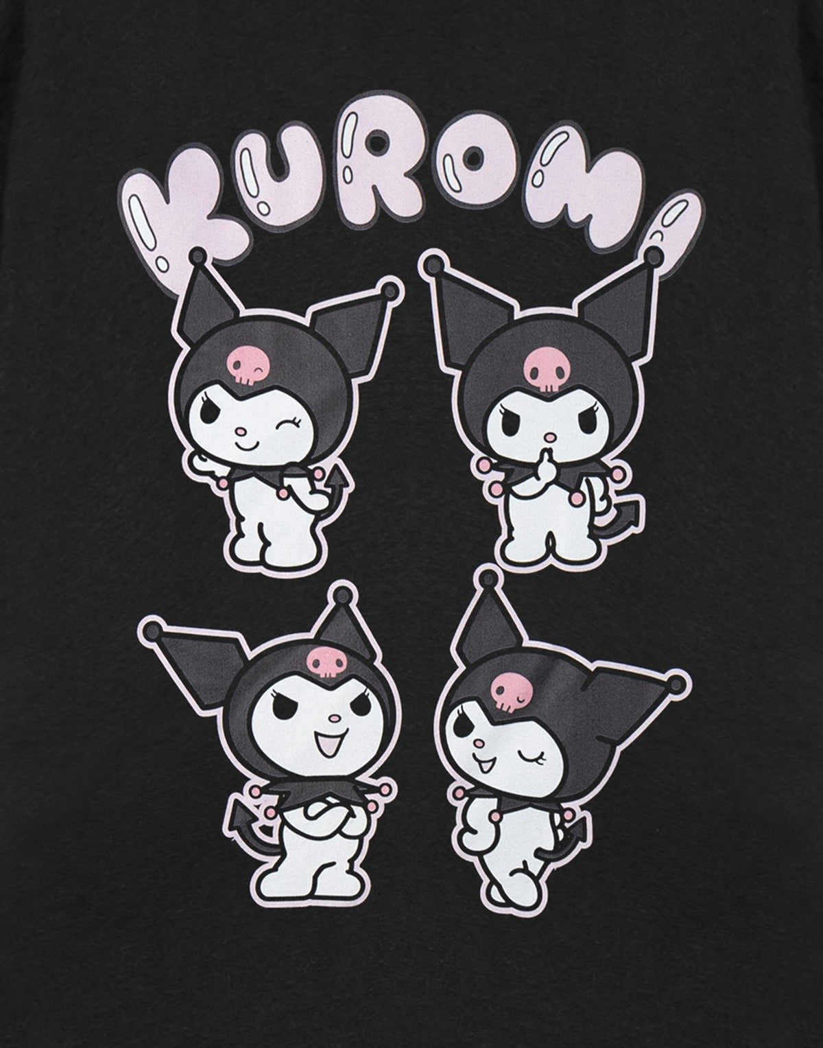Hello Kitty Short Sleeved T-Shirt | Womens Black | Official Merch