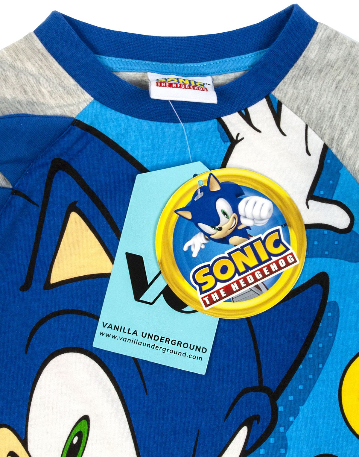 Sonic the Hedgehog Long Sleeve Long Leg Pyjama Set | Unisex Kids Blue | Official