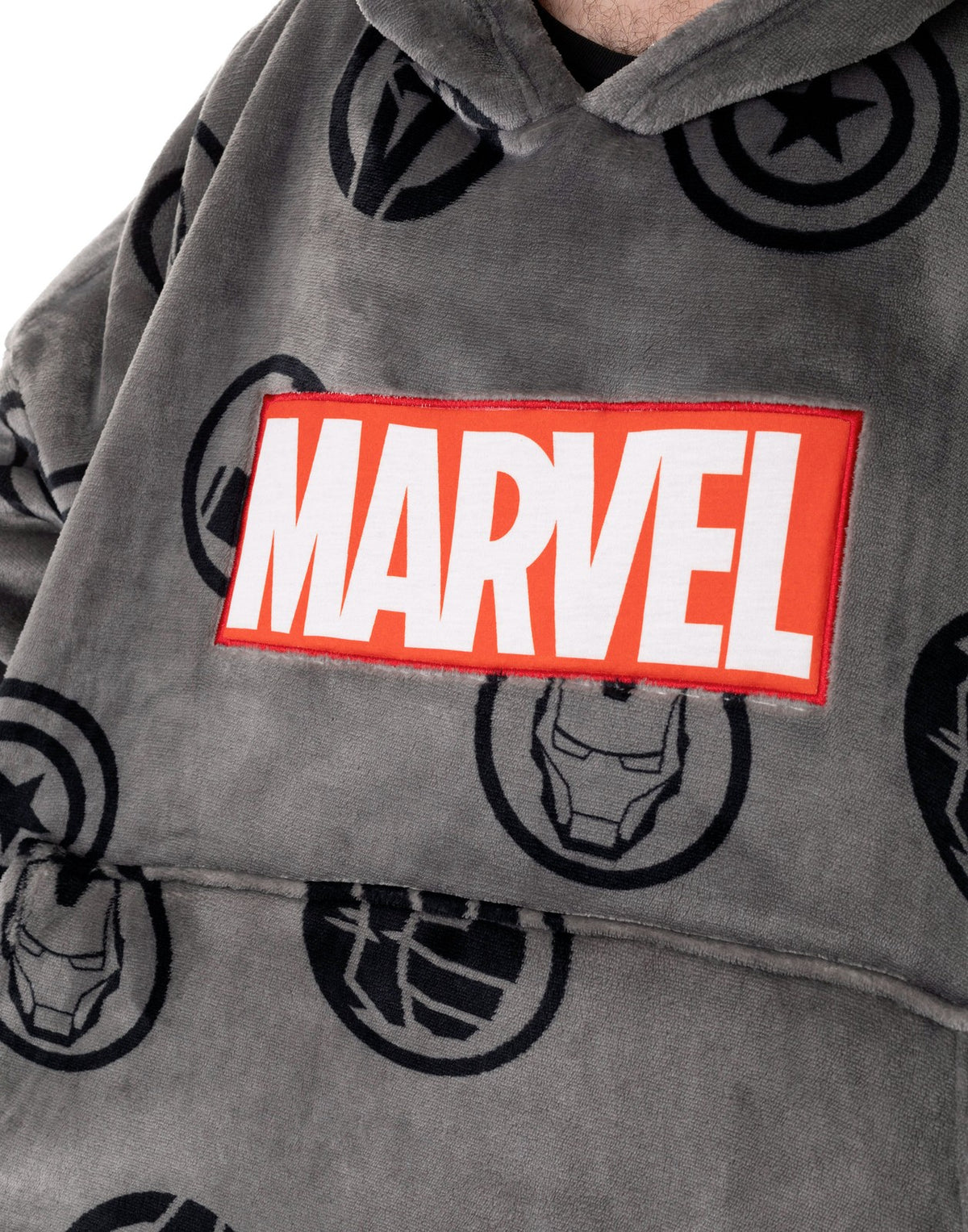 Marvel Blanket Hoodie | Mens Dark Grey | Official Merch