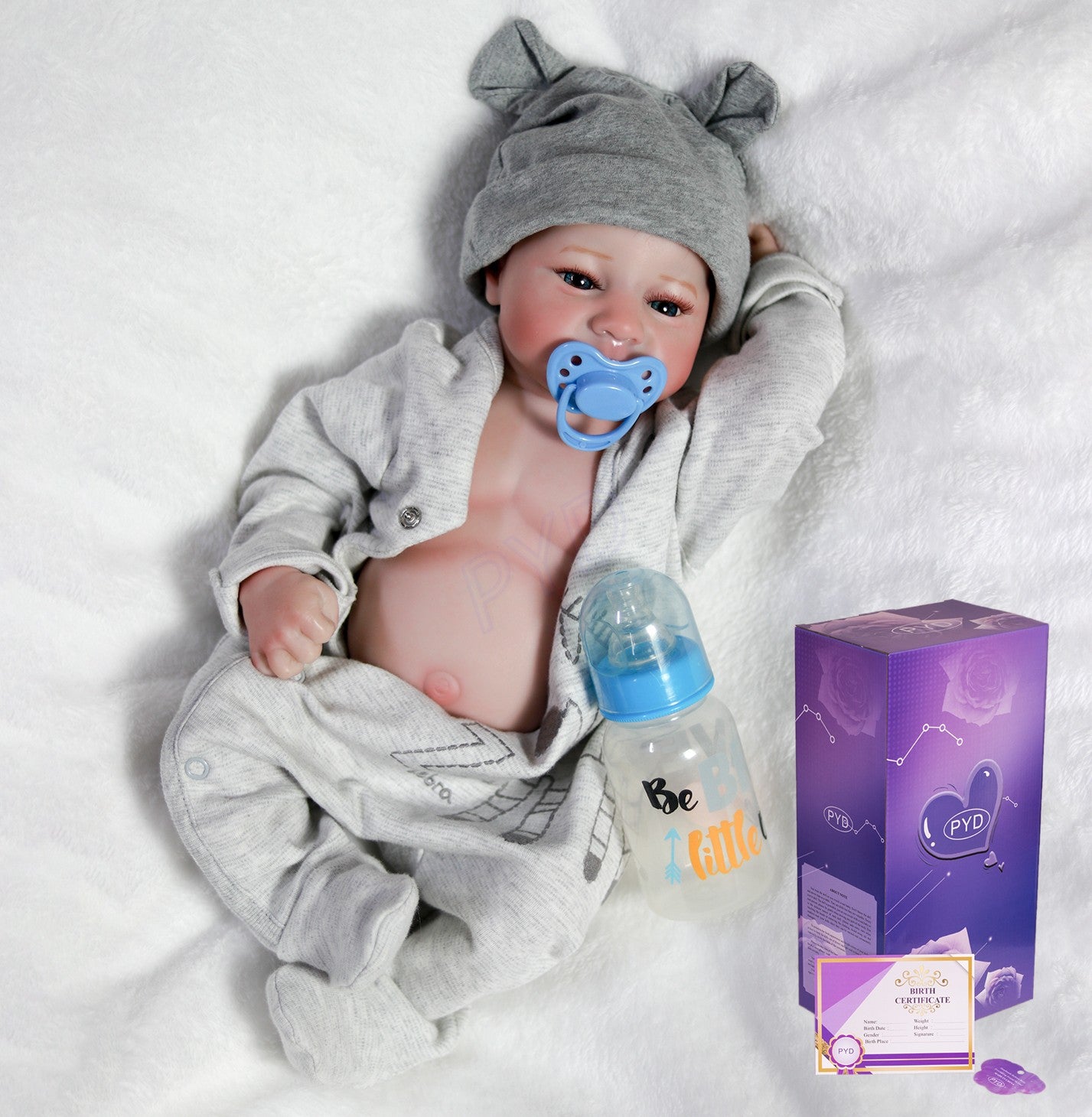 Realistic Reborn Newborn Baby Dolls Waterproof Boy Full Body Vinyl Silicone Doll