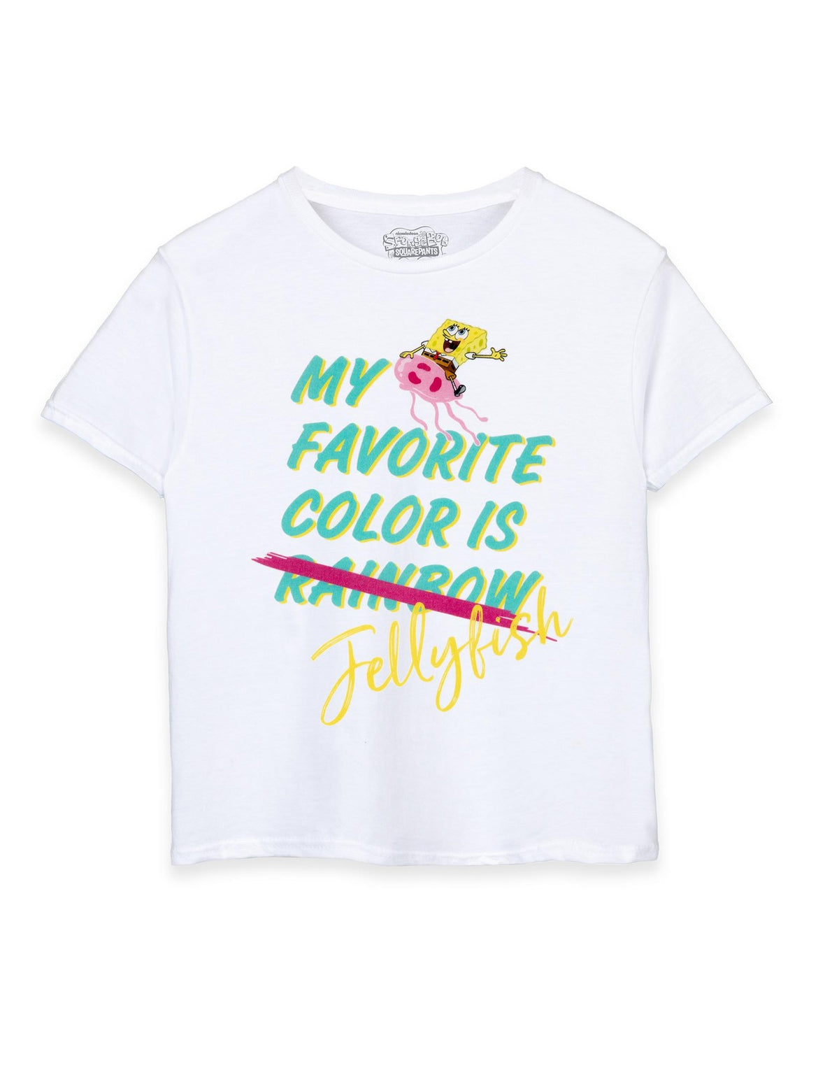 SpongeBob SquarePants Short Sleeved T-Shirt | Girls White | Official Merch