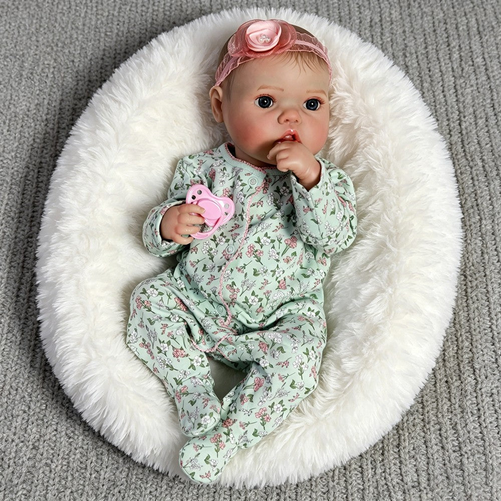 Handmade Real Reborn Dolls Lifelike Baby Girl Doll Full Body Vinyl Silicone  Toy