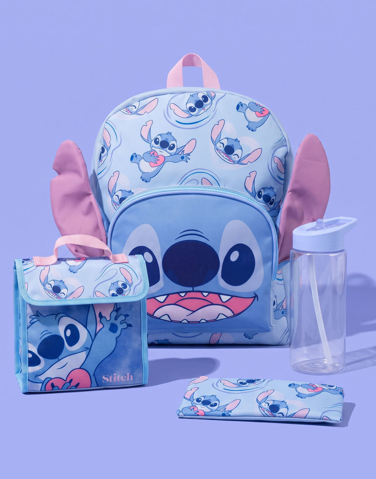 Disney 4 Piece Backpack Set | Unisex Kids Purple | Official Merch