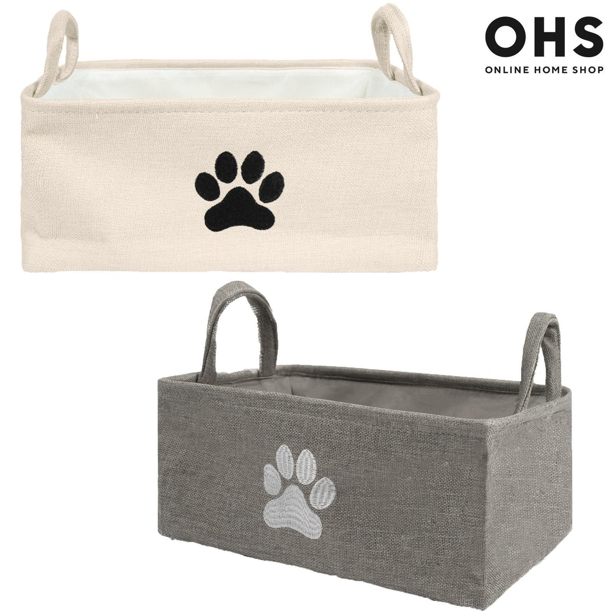 Pet Storage Basket Dog Toy Box Bin Handles Collapsible New Puppy Essentials Gift