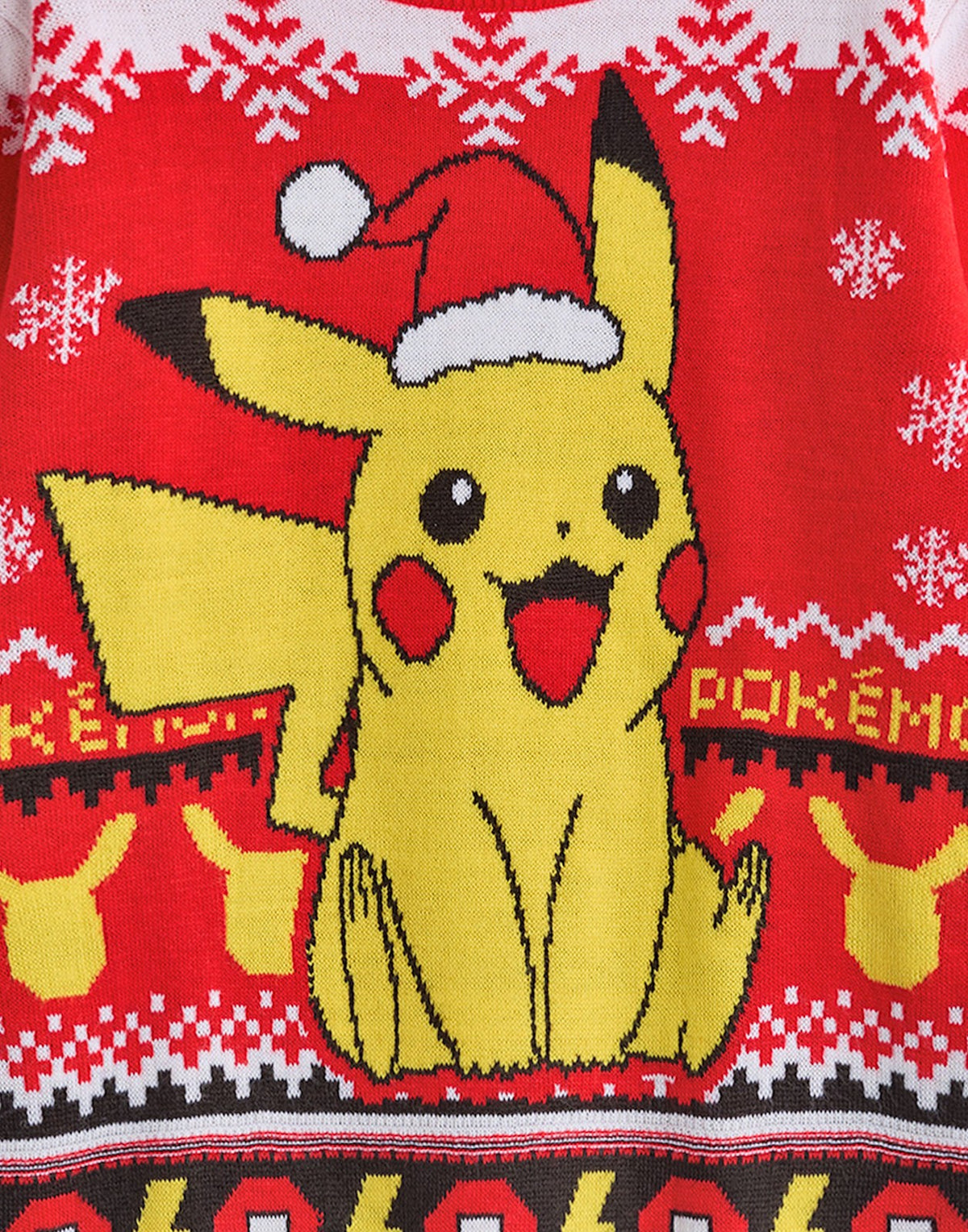 Pokemon Christmas Jumper | Boys Red | Official Merch
