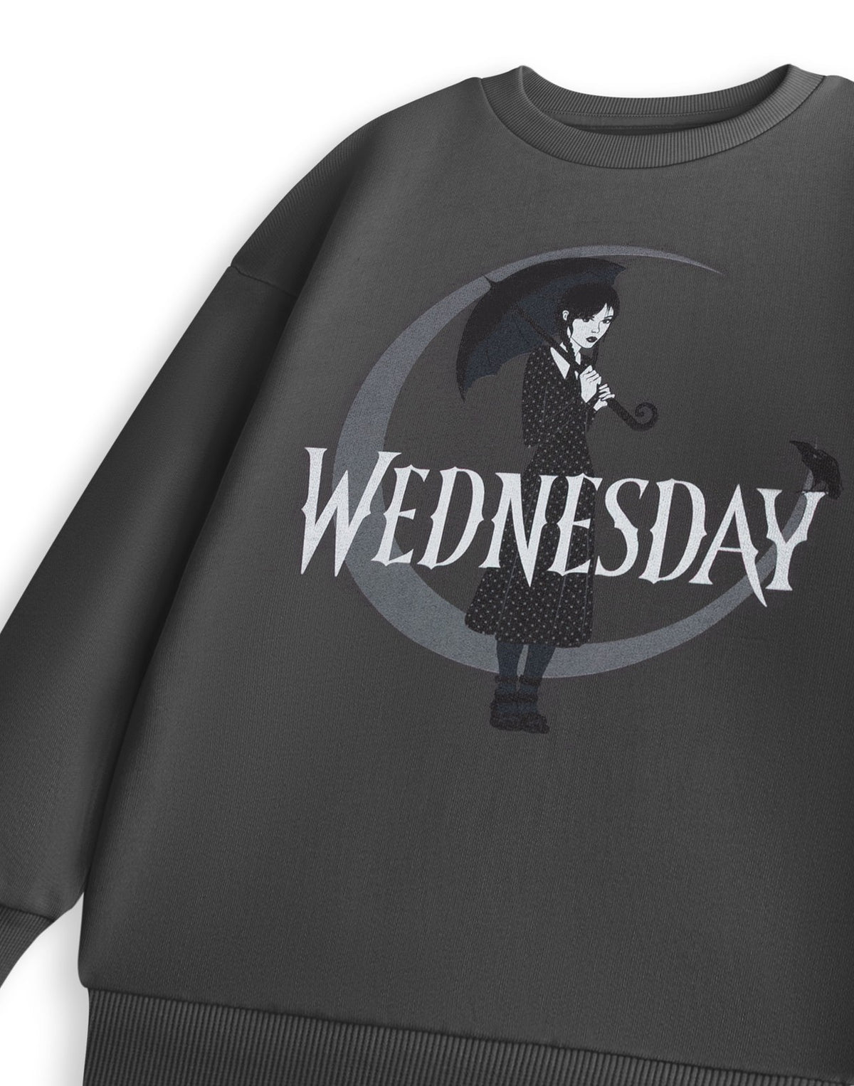 Wednesday Sweatshirt | Girls Charcoal | Official Merch