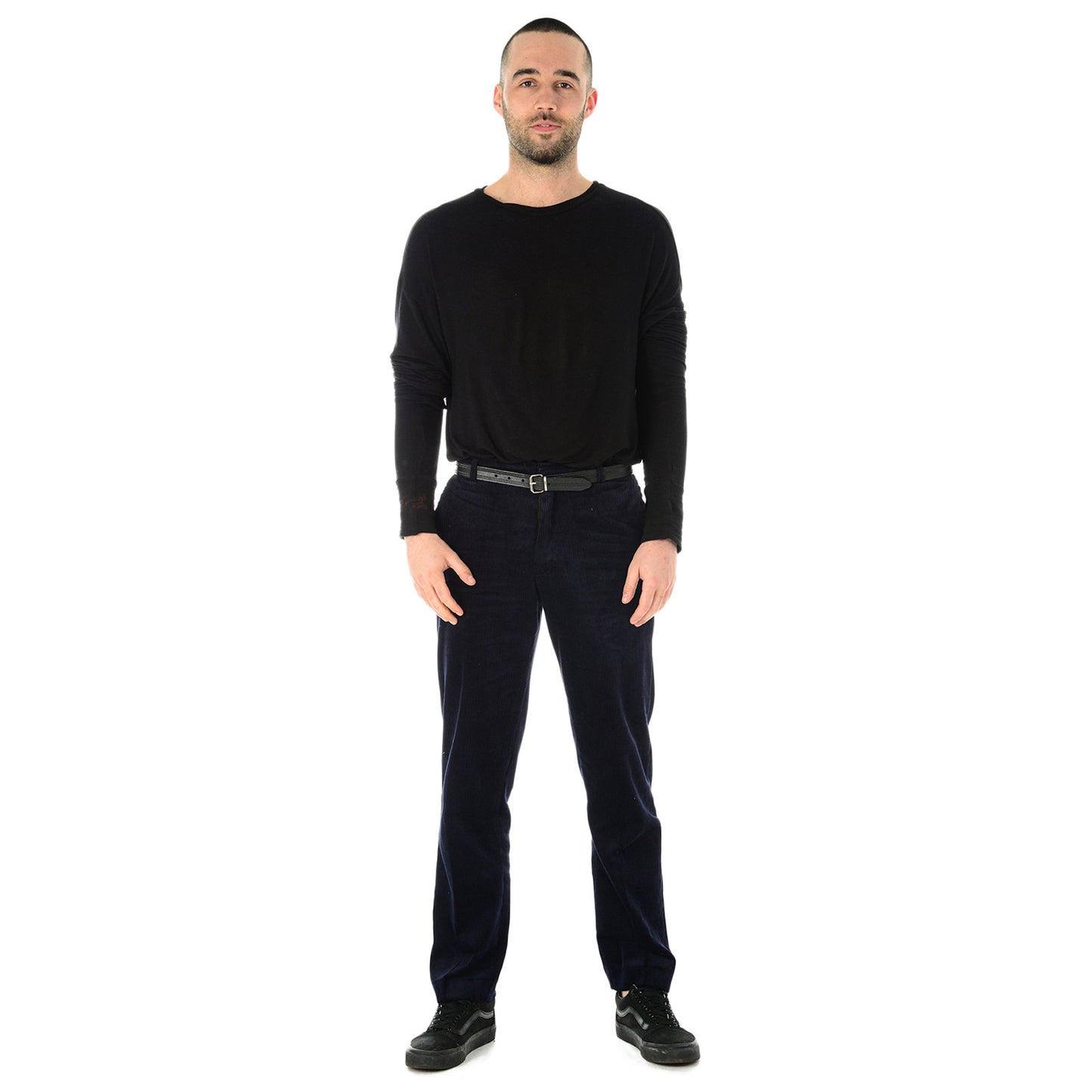 MENS CORD CORDUROY TROUSERS COTTON  BUSINESS FORMAL CASUAL BELTED SMART PANTS