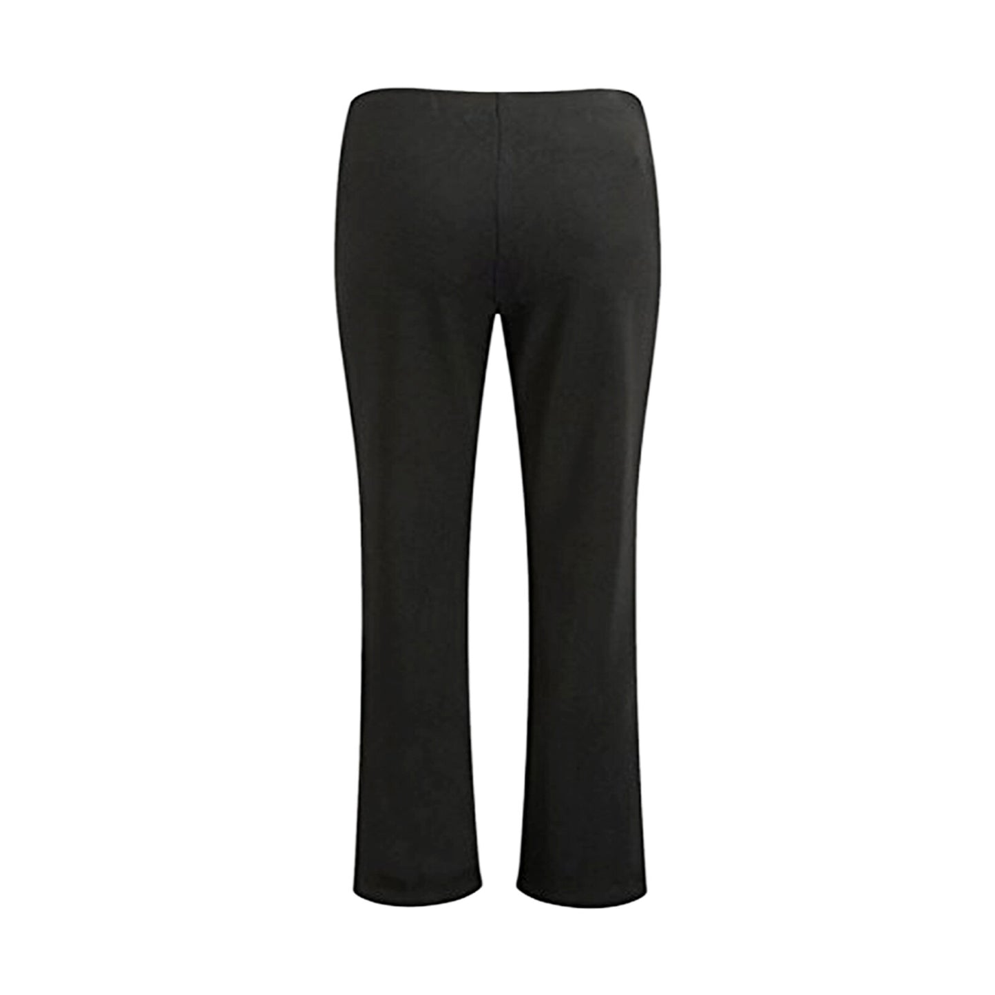 GIRLS SCHOOL TROUSER PULL ON FINELY RIBBED ELASTICATED WAIST BOOTLEG BOTTOM PANT