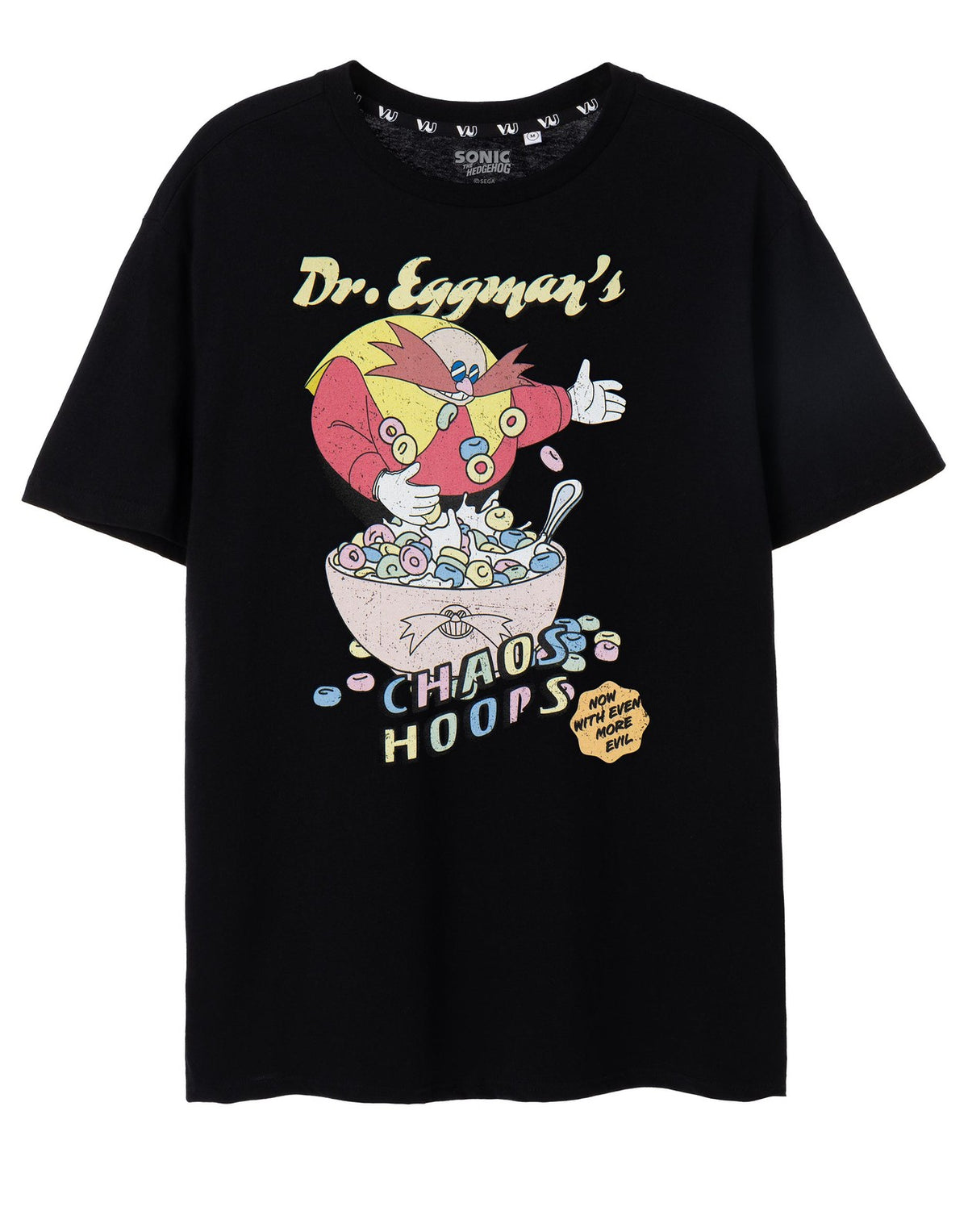 Sonic the Hedgehog Short Sleeved T-Shirt | Mens Black | Official Merch