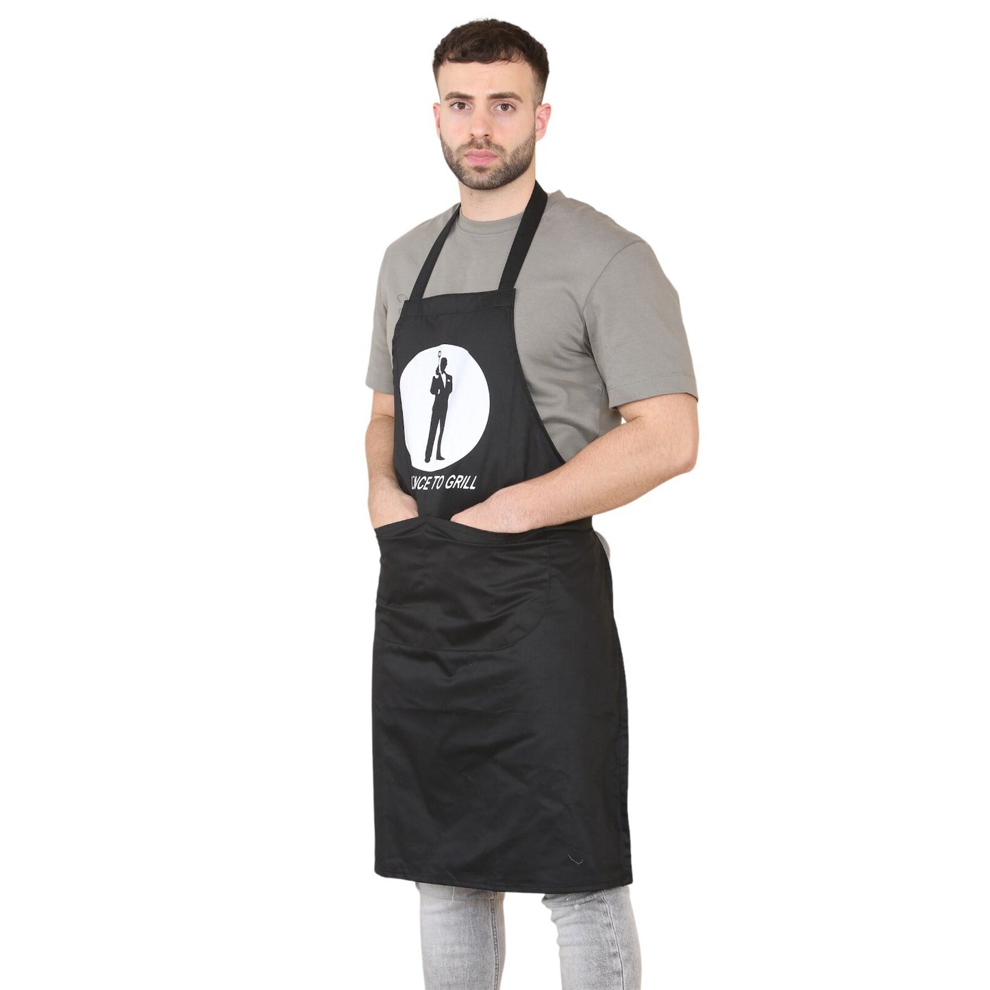 Licence to Grill James Bond 007 Novelty Apron. BBQ or Kitchen. Men & Women.
