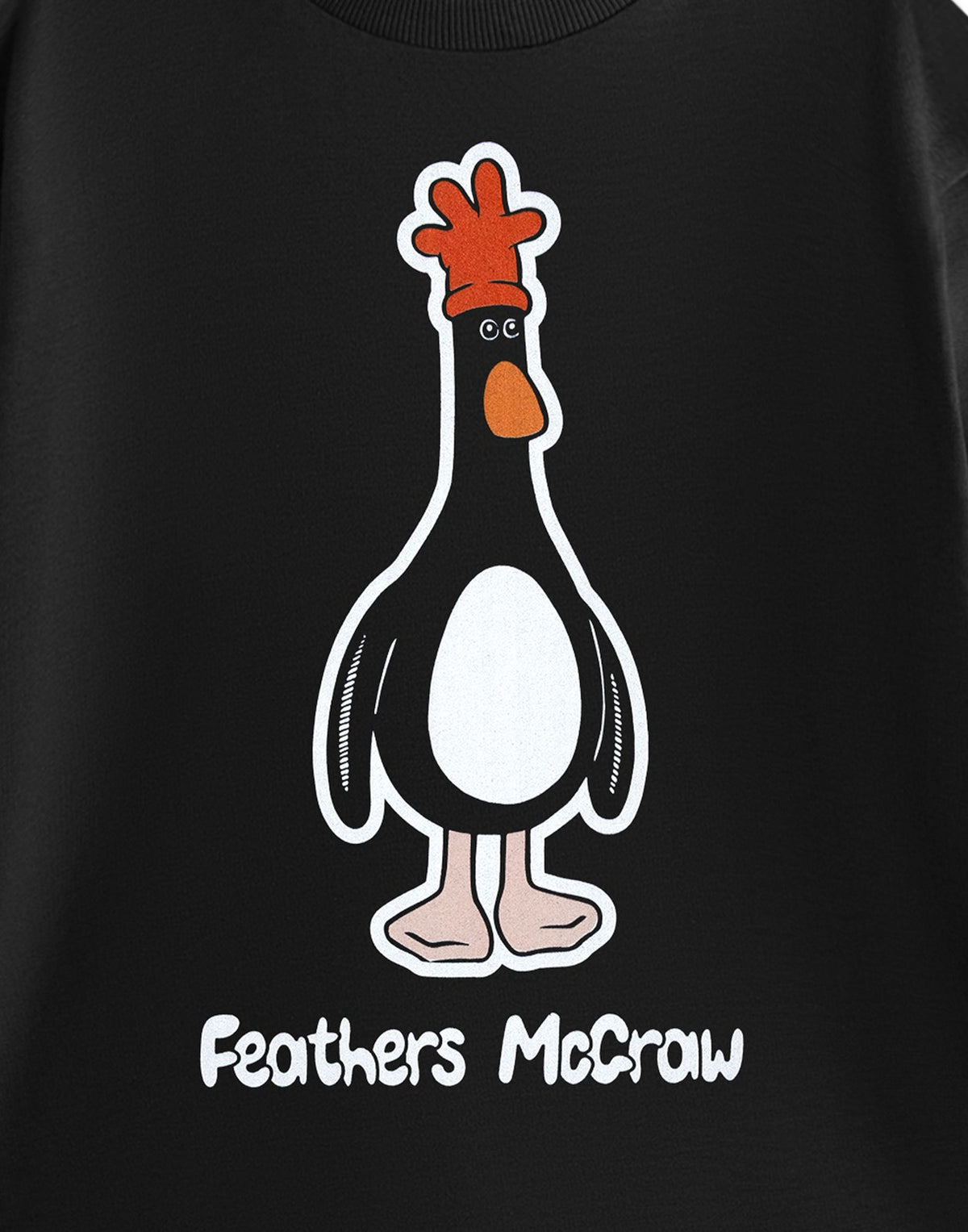 Wallace And Gromit Short Sleeved T-Shirt | Mens Black | Official Merch
