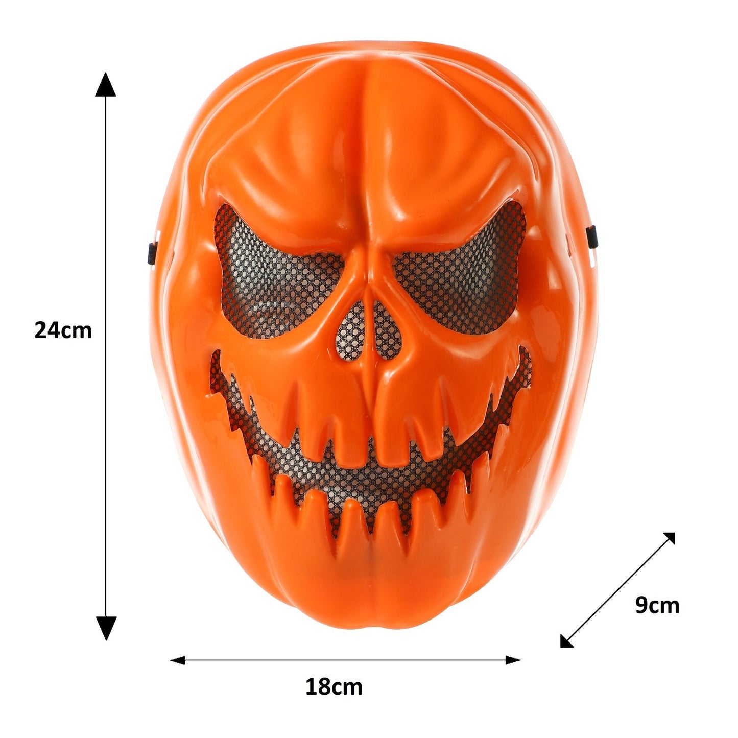 Halloween Mask Pumpkin Head Costume Adult Outfit Scary Spooky Horror