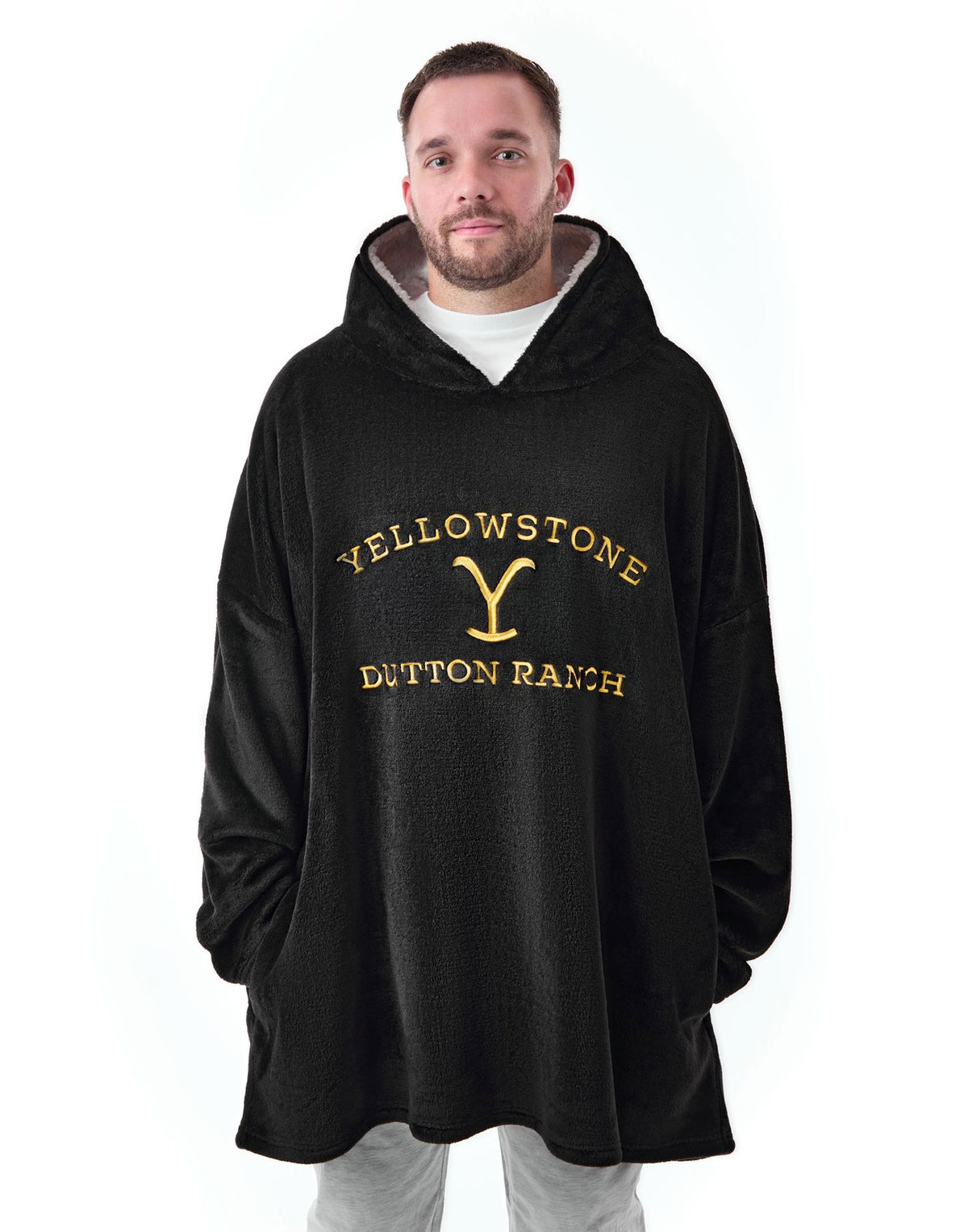 Yellowstone Blanket Hoodie | Mens Black | Official Merch