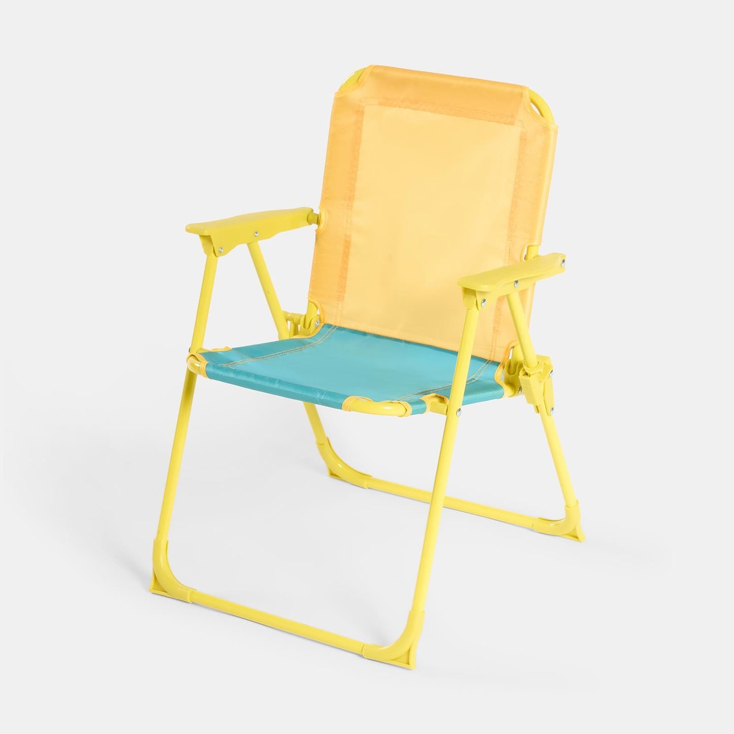 OHS Kids Folding Bistro Set Colour Block Table Chair Seat with Parasol Garden