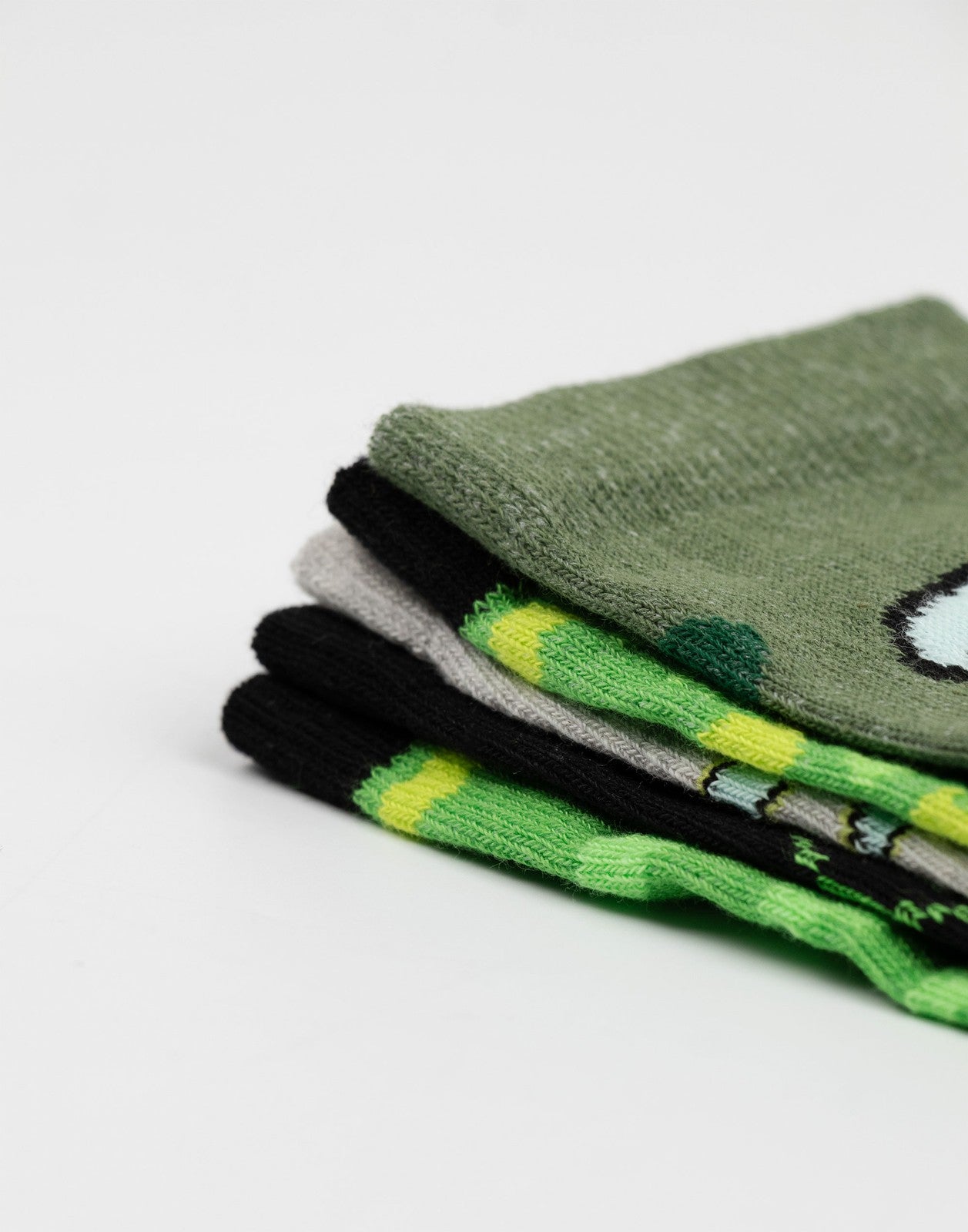 Rick And Morty Calf Socks Set of 5 | Mens Green | Official Merch