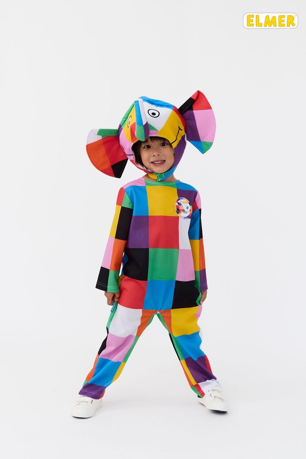 Elmer 2 Piece Costume | Unisex Kids Multicoloured | Official Merch