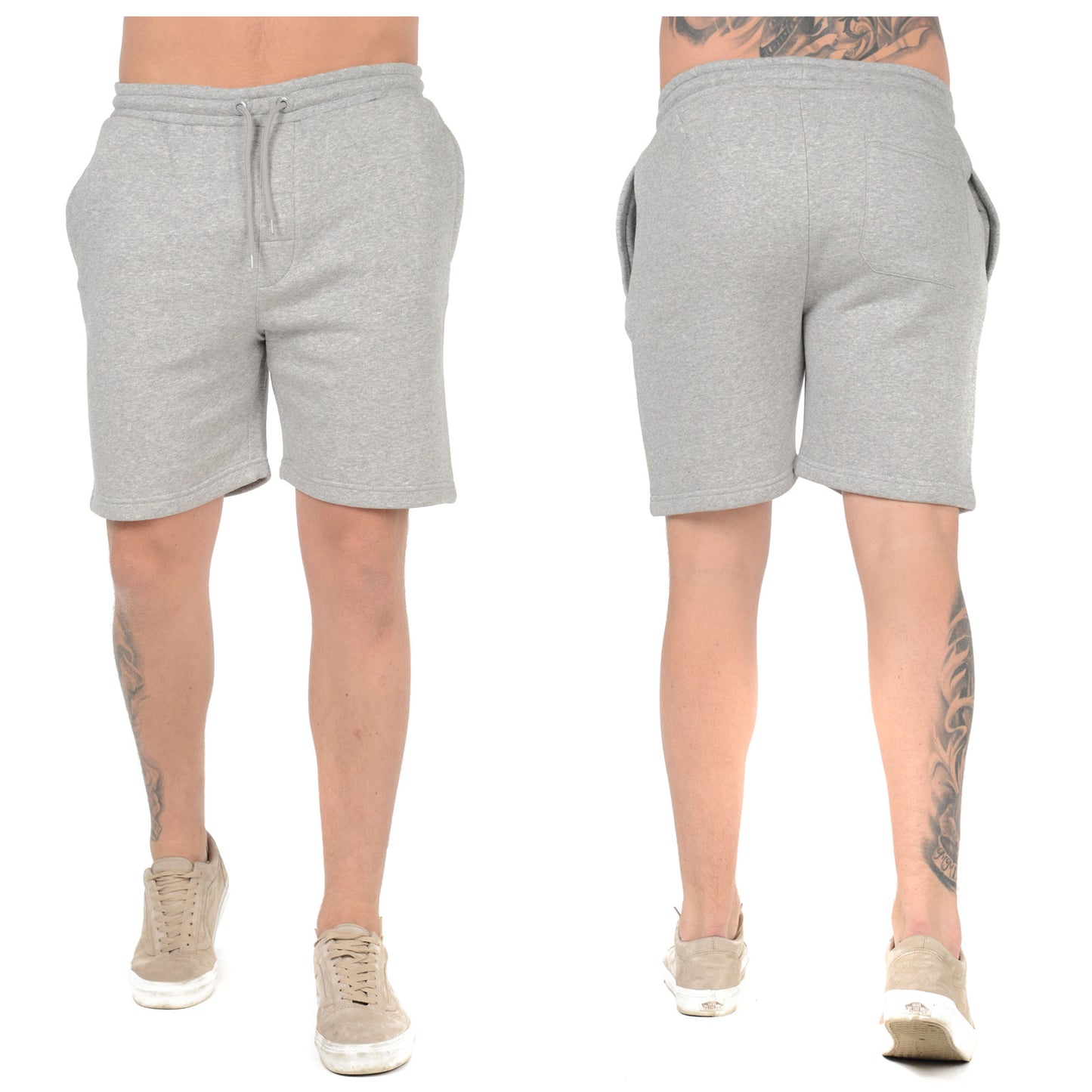PACK OF 2 MENS JOGGING SHORTS SWEAT JERSEY FLEECE JOGGERS SUMMER RUNNING BOTTOMS