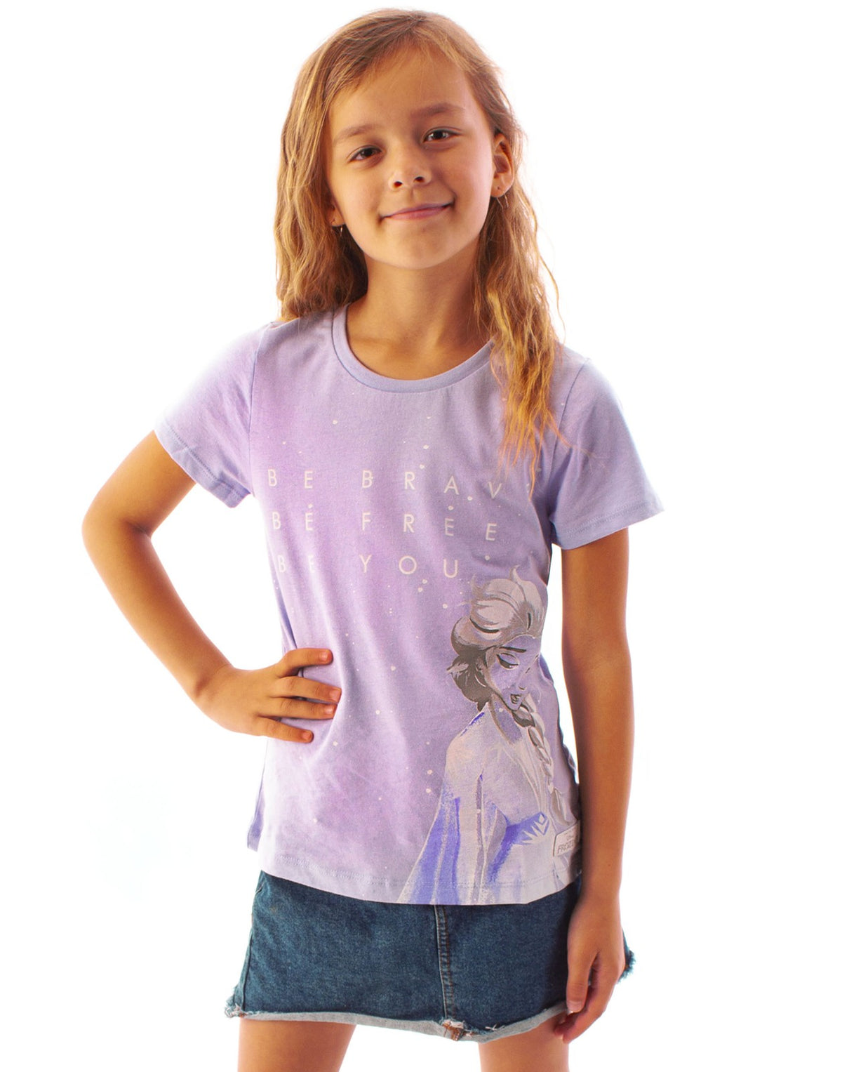 Disney Short Sleeved T-Shirt | Girls Purple | Official Merch