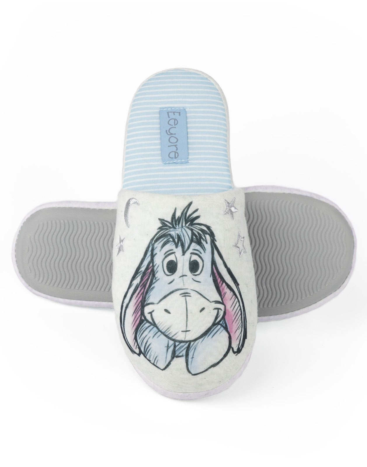 Disney Mule Slippers | Womens Grey | Official Merch