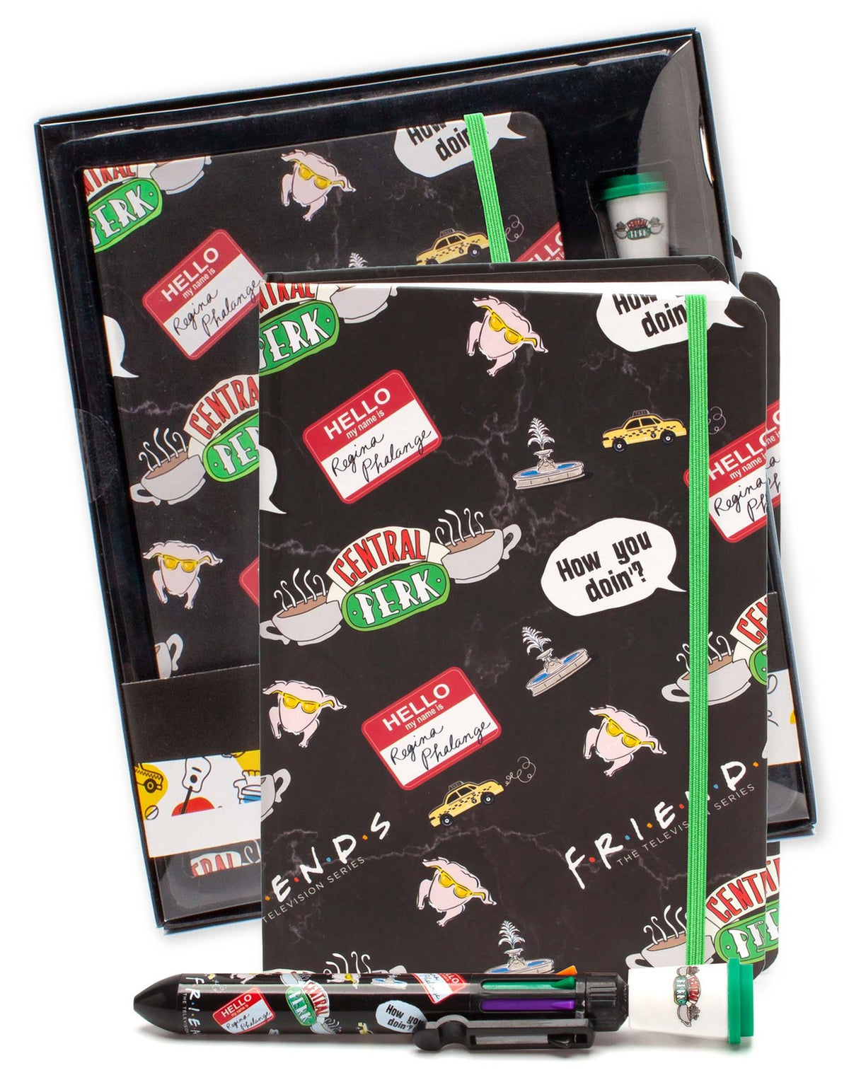 Friends Composition Notebook and Pen | Womens Black | Official Merch