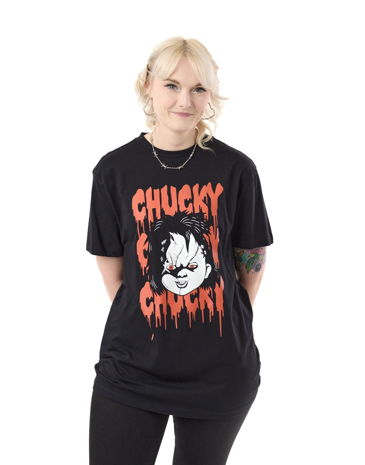 Chucky Short Sleeved T-Shirt | Unisex Black | Official Merch