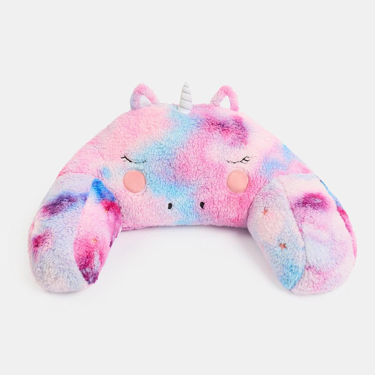 Unicorn Cuddle Cushion Teddy Fleece Reading Bed Pillow Chair Back Support Arms