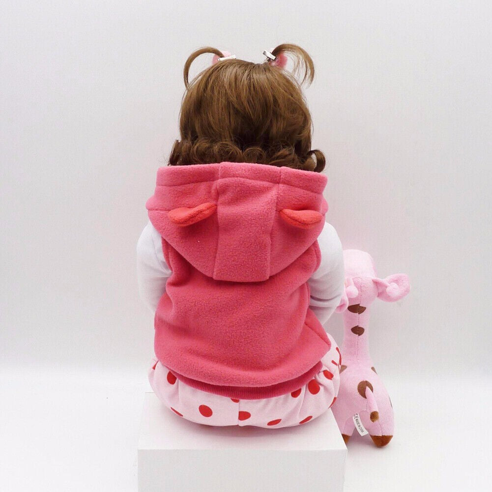 Lifelike Reborn Dolls Vinyl Silicone 18in Realistic Newborn Baby Girl Doll Gift