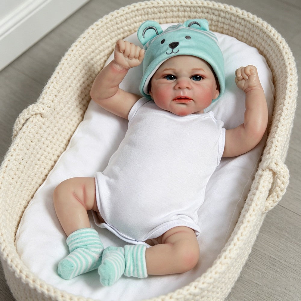 16" Real Life Reborn Baby Dolls Vinyl Silicone Handmade Newborn Boy Doll Gift UK