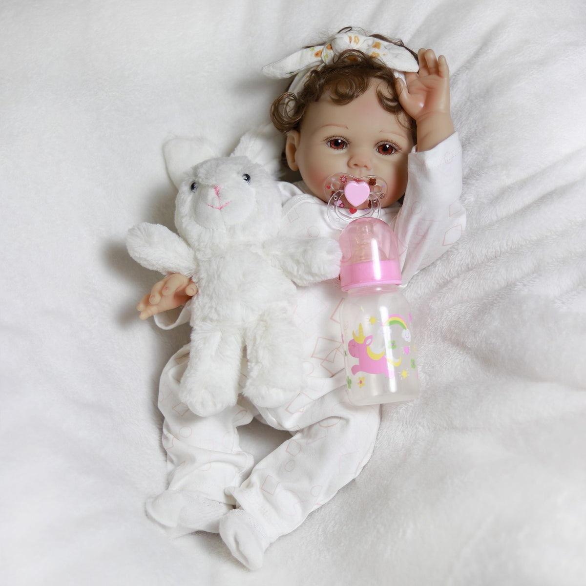 Realistic Reborn Doll Lifelike Full Body Vinyl Silicone Newborn Baby Girl Gift