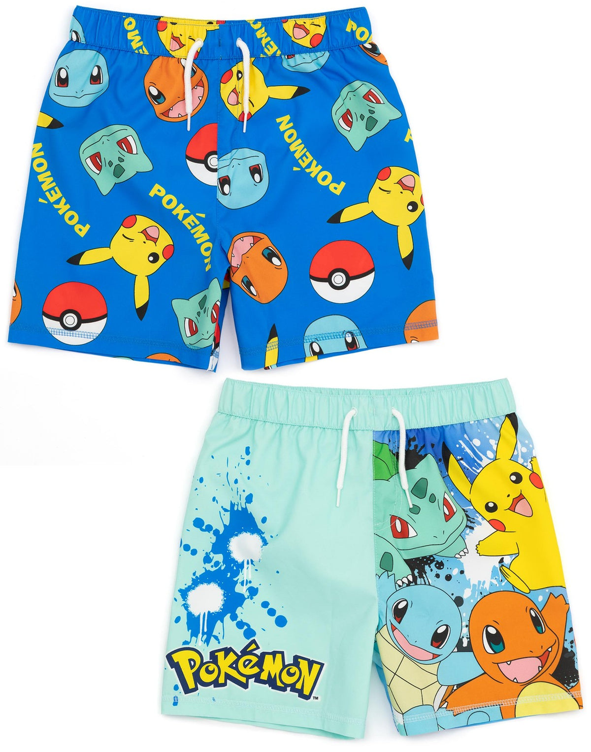 Pokemon Multi-Pack of 2 Swim Shorts | Boys Blue | Official Merch