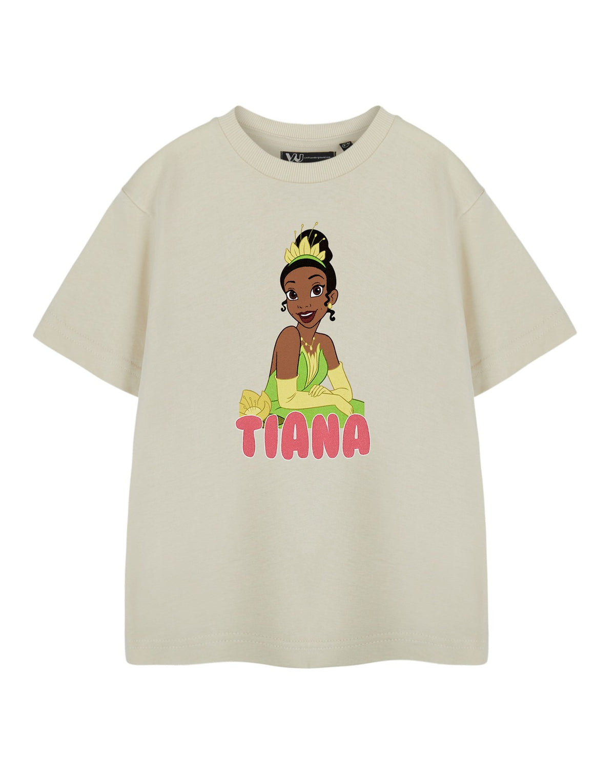 Disney Short Sleeved T-Shirt | Girls Oatmeal | Official Merch