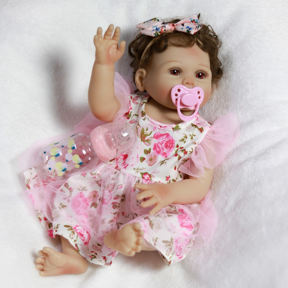Realistic Reborn Doll Full Body Vinyl Silicone Twins Handmade Newborn Baby Girl