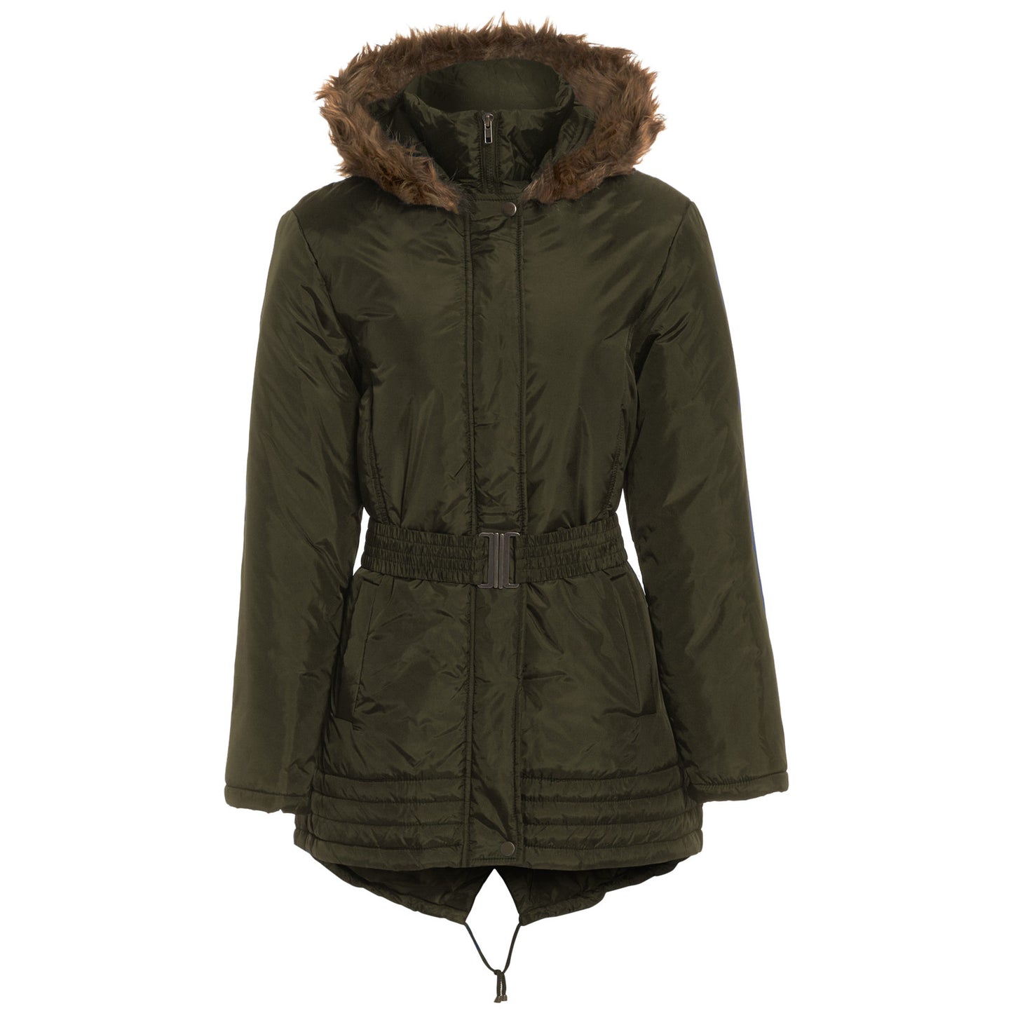 GIRLS JACKET KIDS PADDED FUR HOODED PUFFER QUILTED WARM WINTER PUFFA PARKA COAT