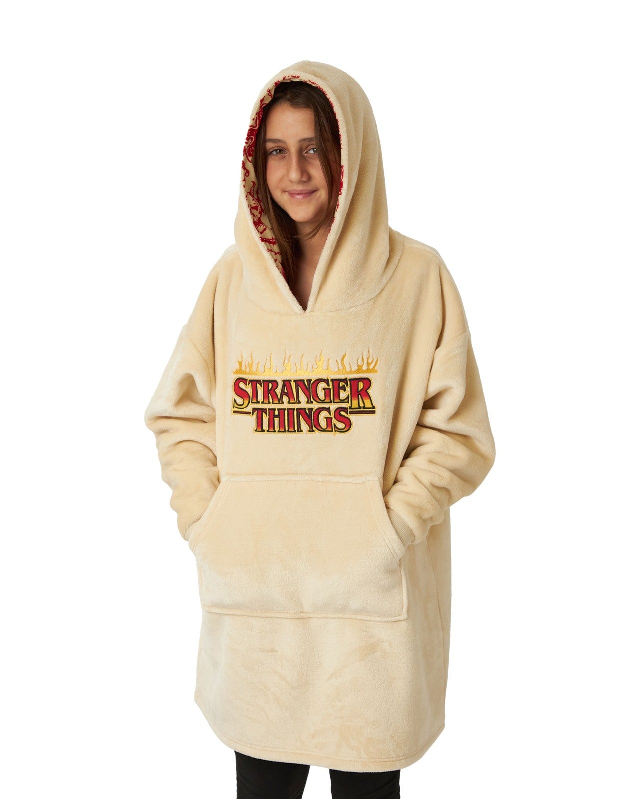 Stranger Things Blanket Hoodie | Unisex Kids Cream | Official Merch