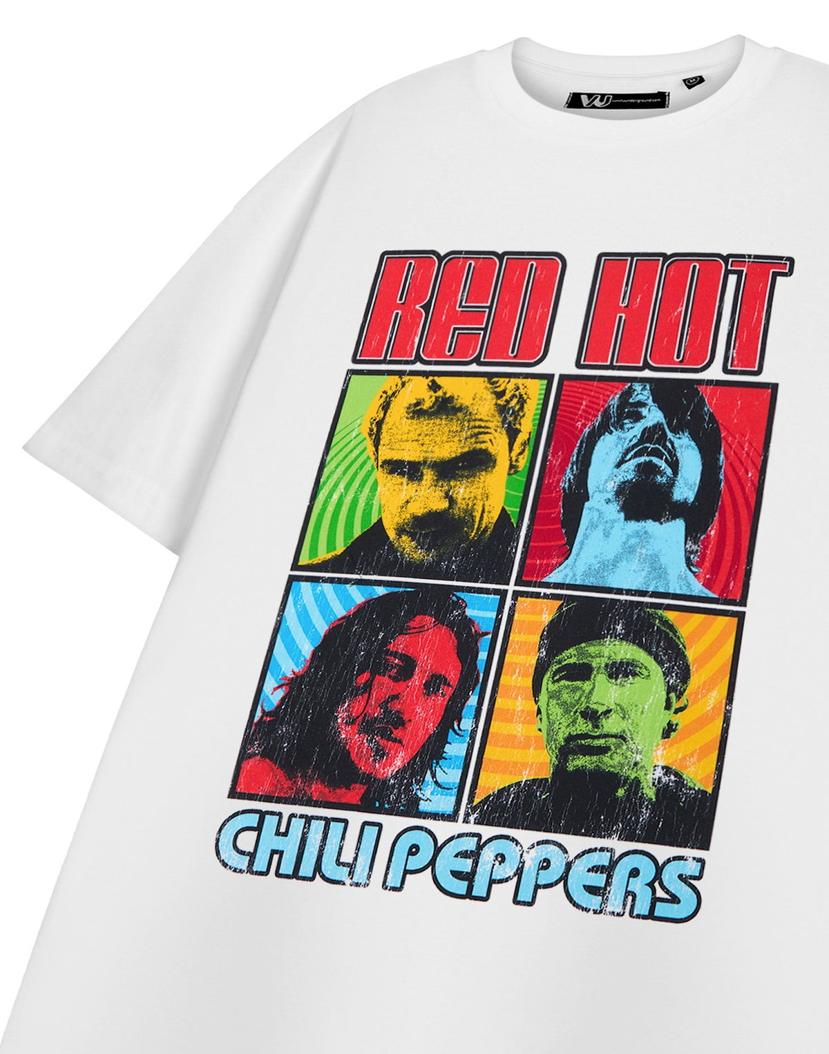 Red Hot Chili Peppers Short Sleeved T-Shirt | Unisex White | Official Merch