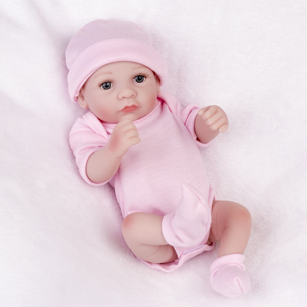 Lifelike Reborn Dolls Mini Girl/Boy/Twins Full Body Vinyl Silicone Newborn Baby