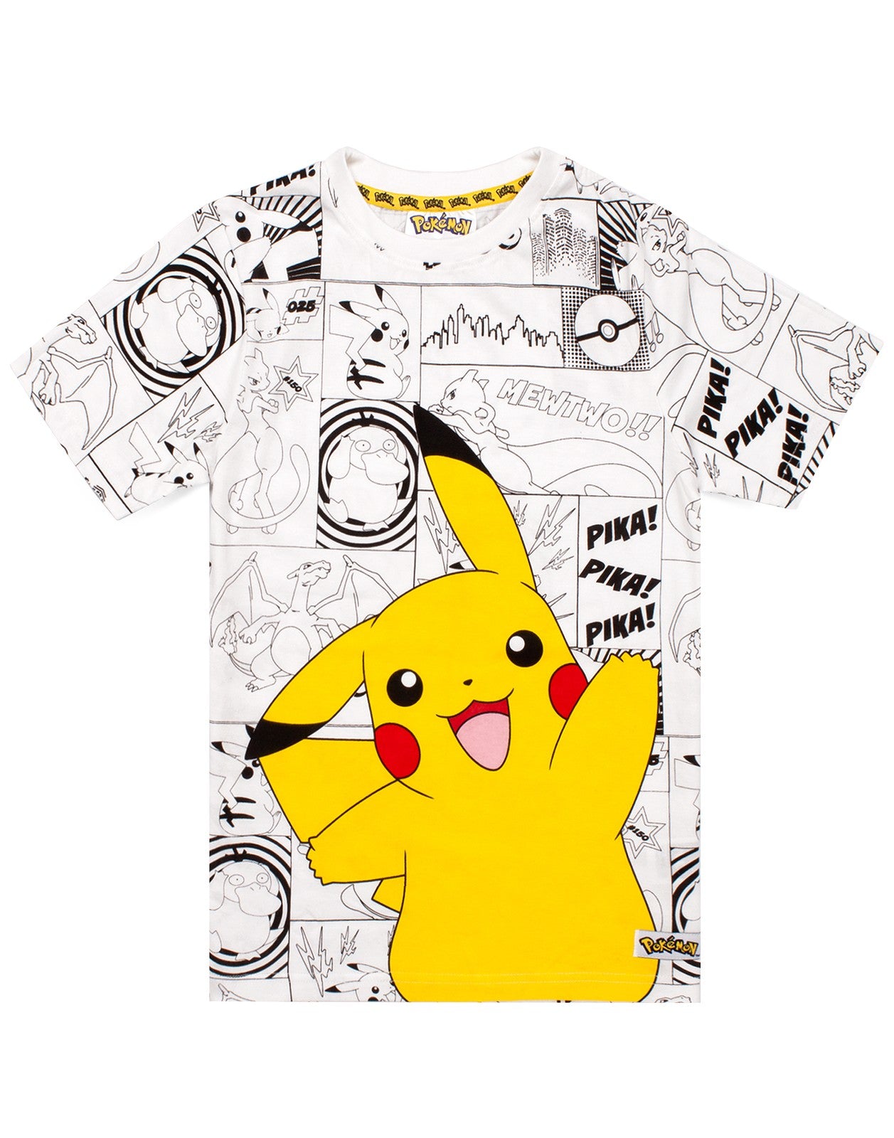 Pokemon Short Sleeved T-Shirt | Boys Grey | Official Merch