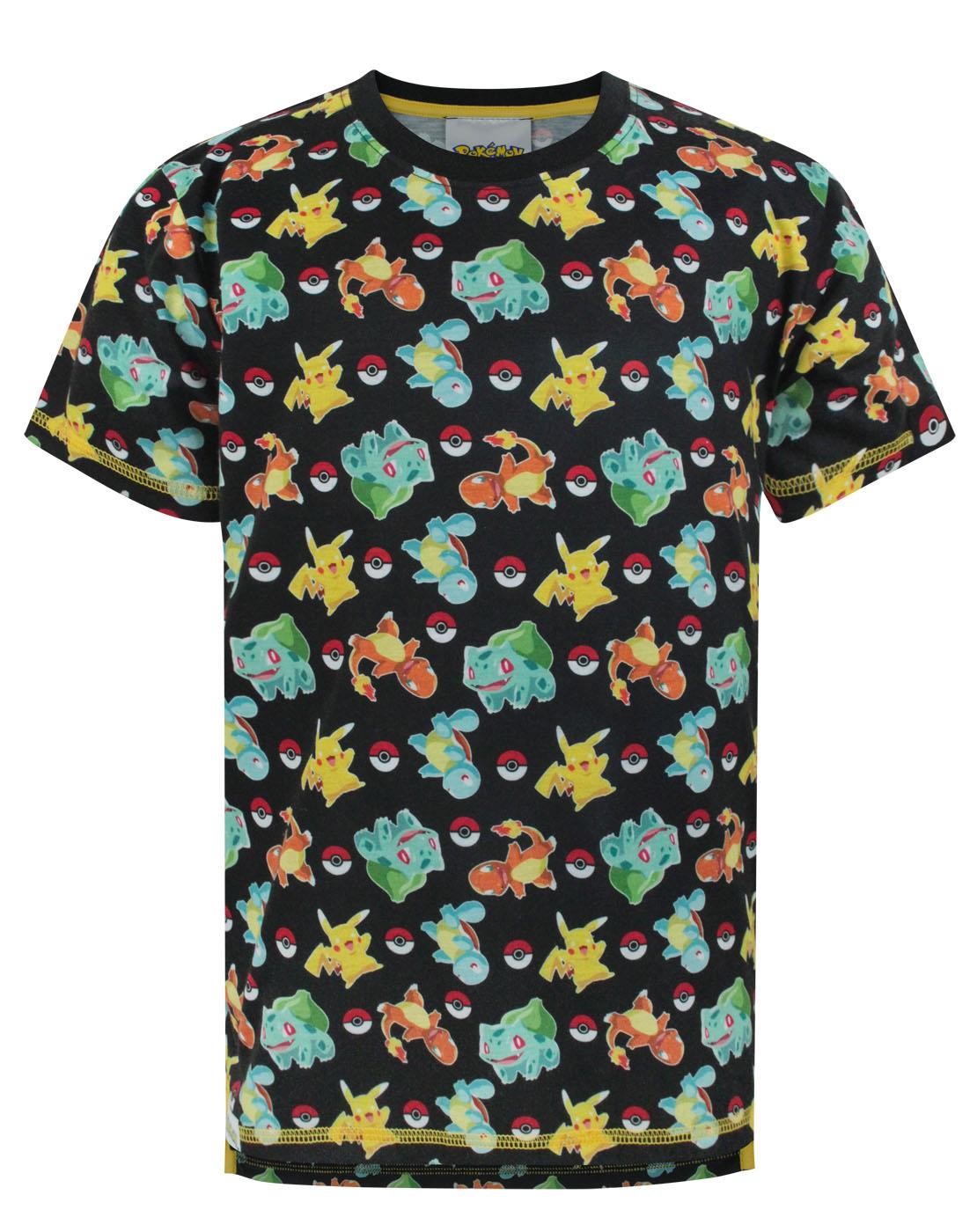 Pokemon Short Sleeved T-Shirt | Boys Black | Official Merch