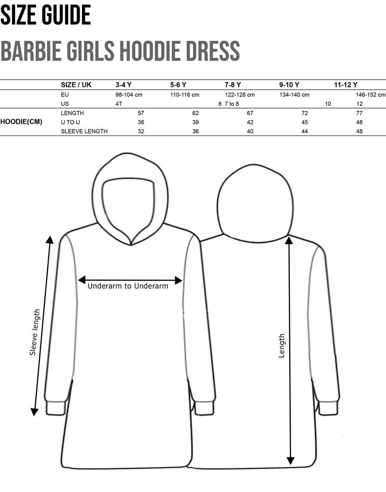 Barbie Hoodie | Girls Black | Official Merch