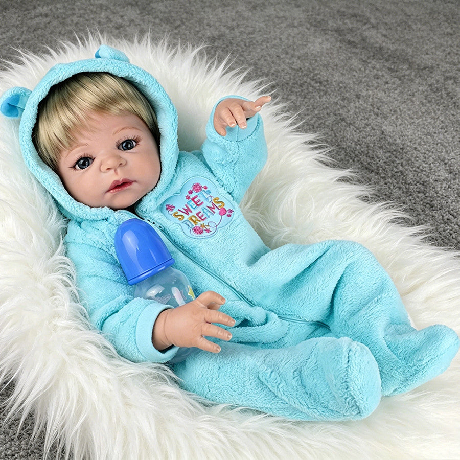 Real Reborn Baby Dolls Full Body Vinyl Silicone Boy Doll Lifelike Newborn Gift
