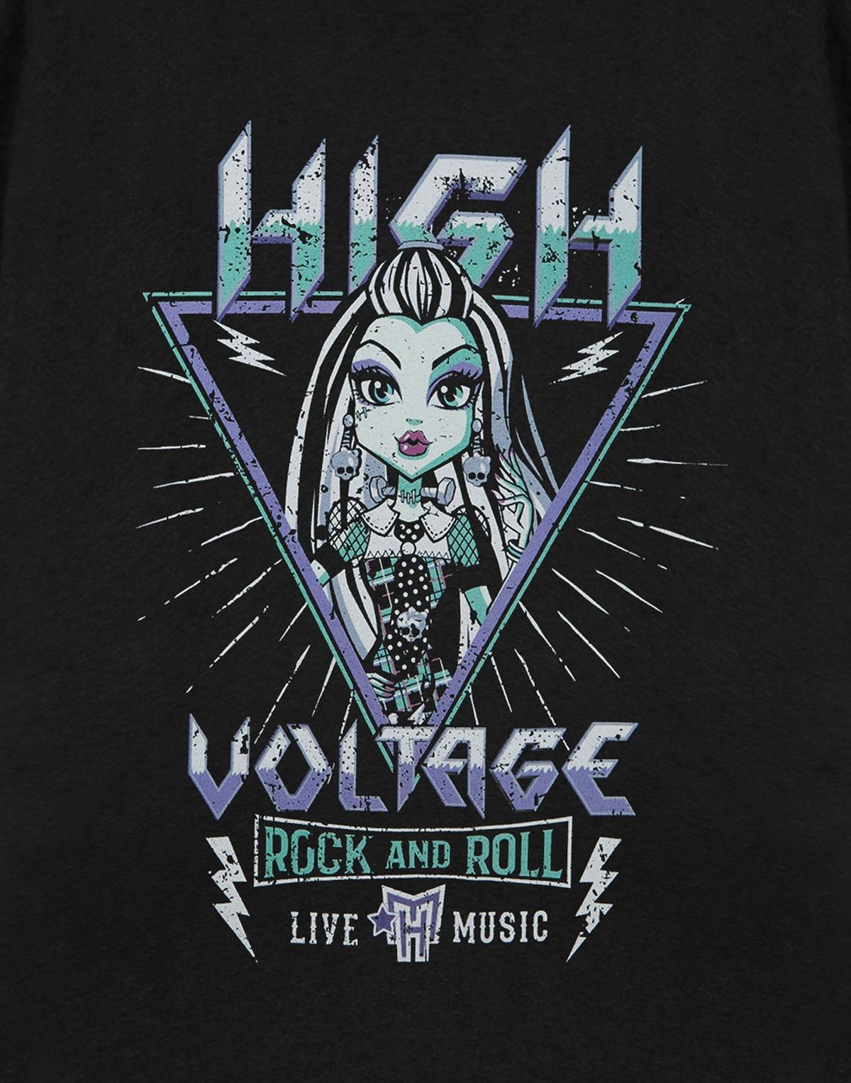Monster High Short Sleeved T-Shirt | Womens Black | Official Merch